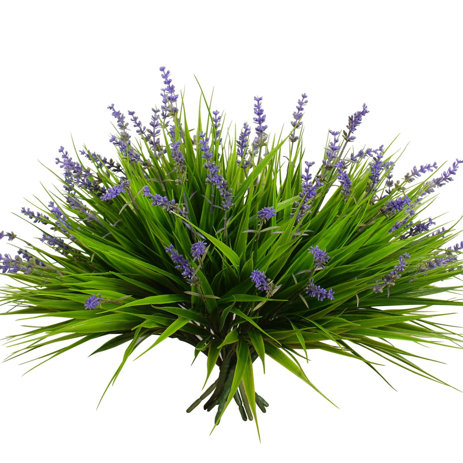 Artificial Plants Outdoor Fake Monkey Grass with Flowers for Pot UV Resistant…