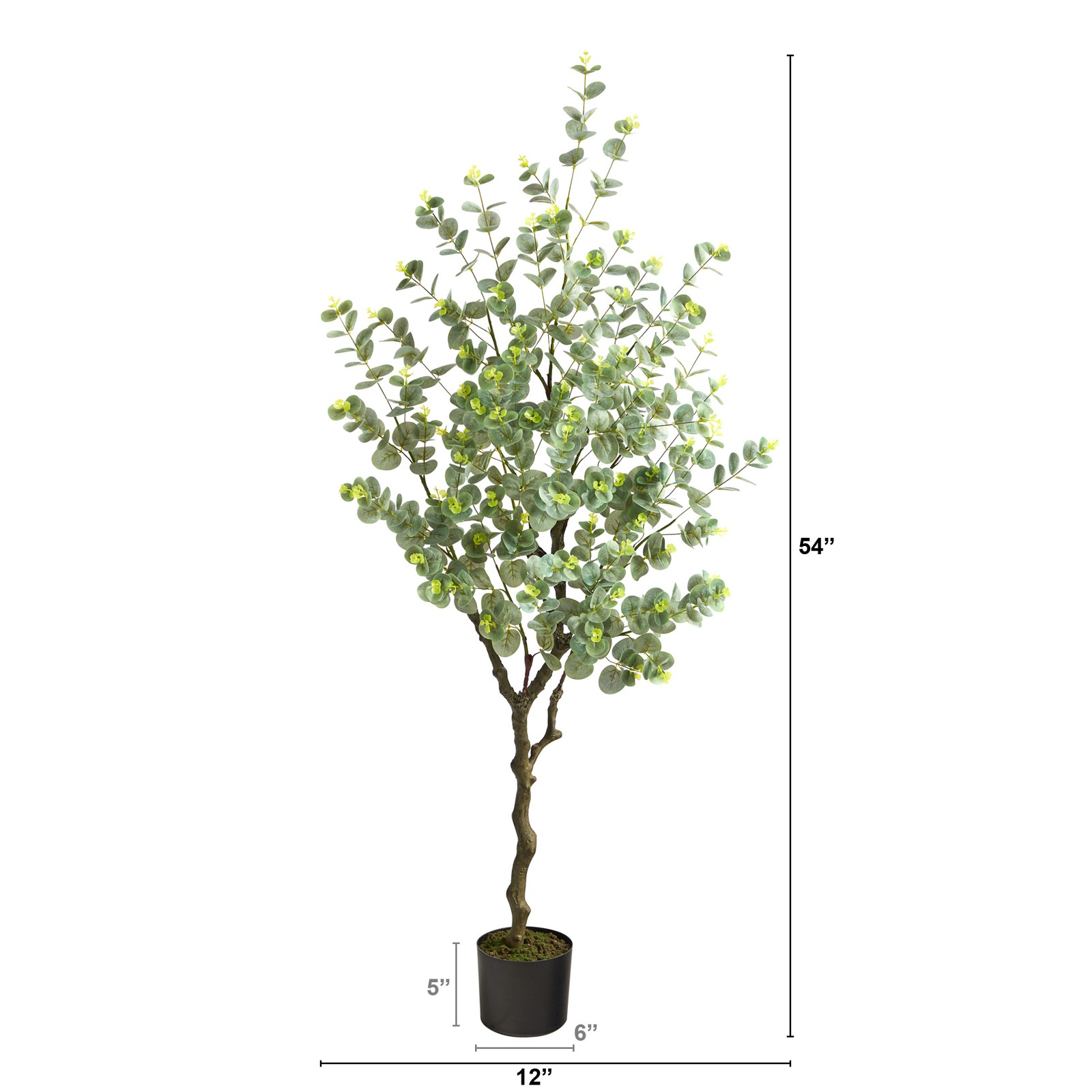 Nearly Natural 4.5ft Eucalyptus Artificial Tree in Pink