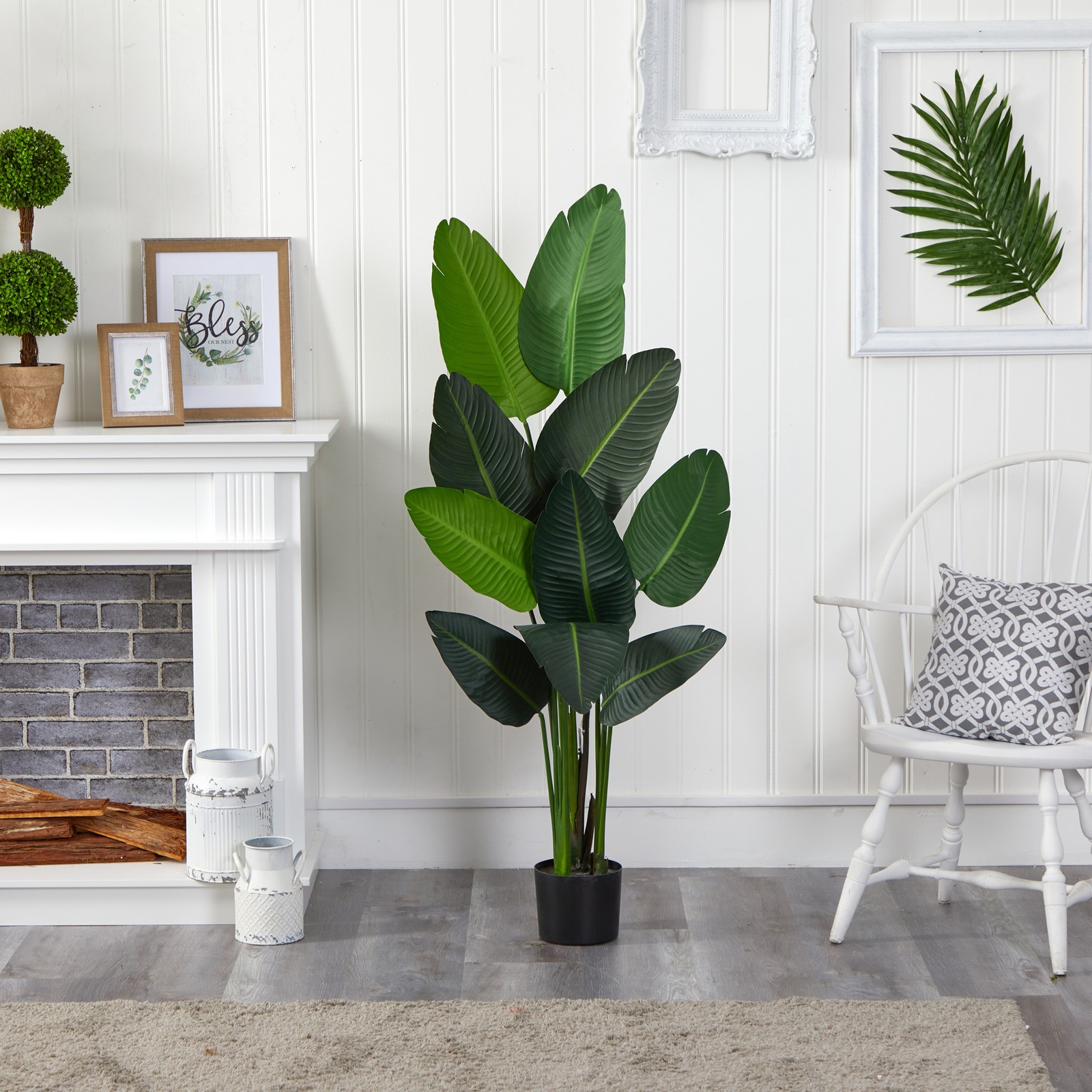 Nearly Natural 58″ Travelers Palm Artificial tree in Green
