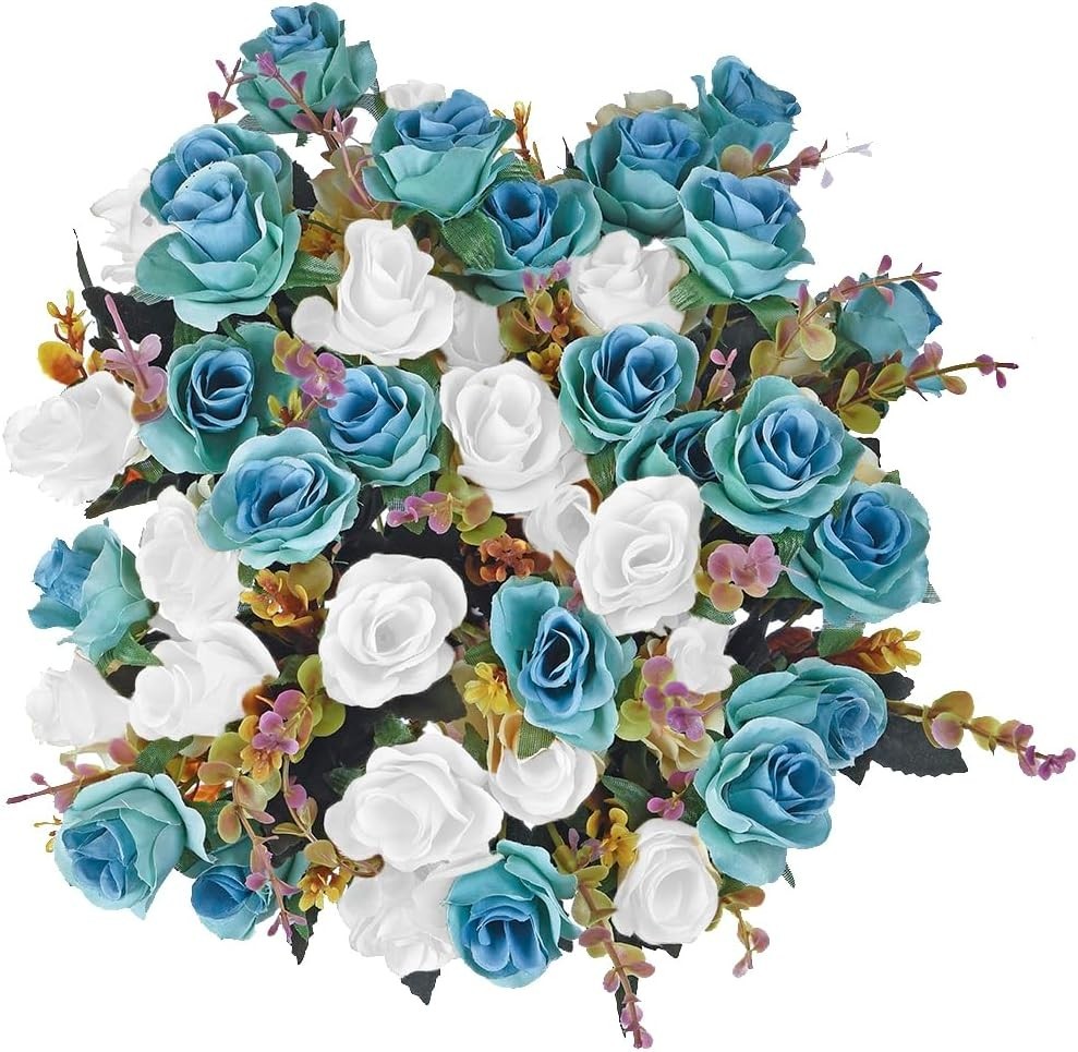 Artificial Flowers,2 Packs of Artificial Roses.24 Little Rose Silk Flowers. P…