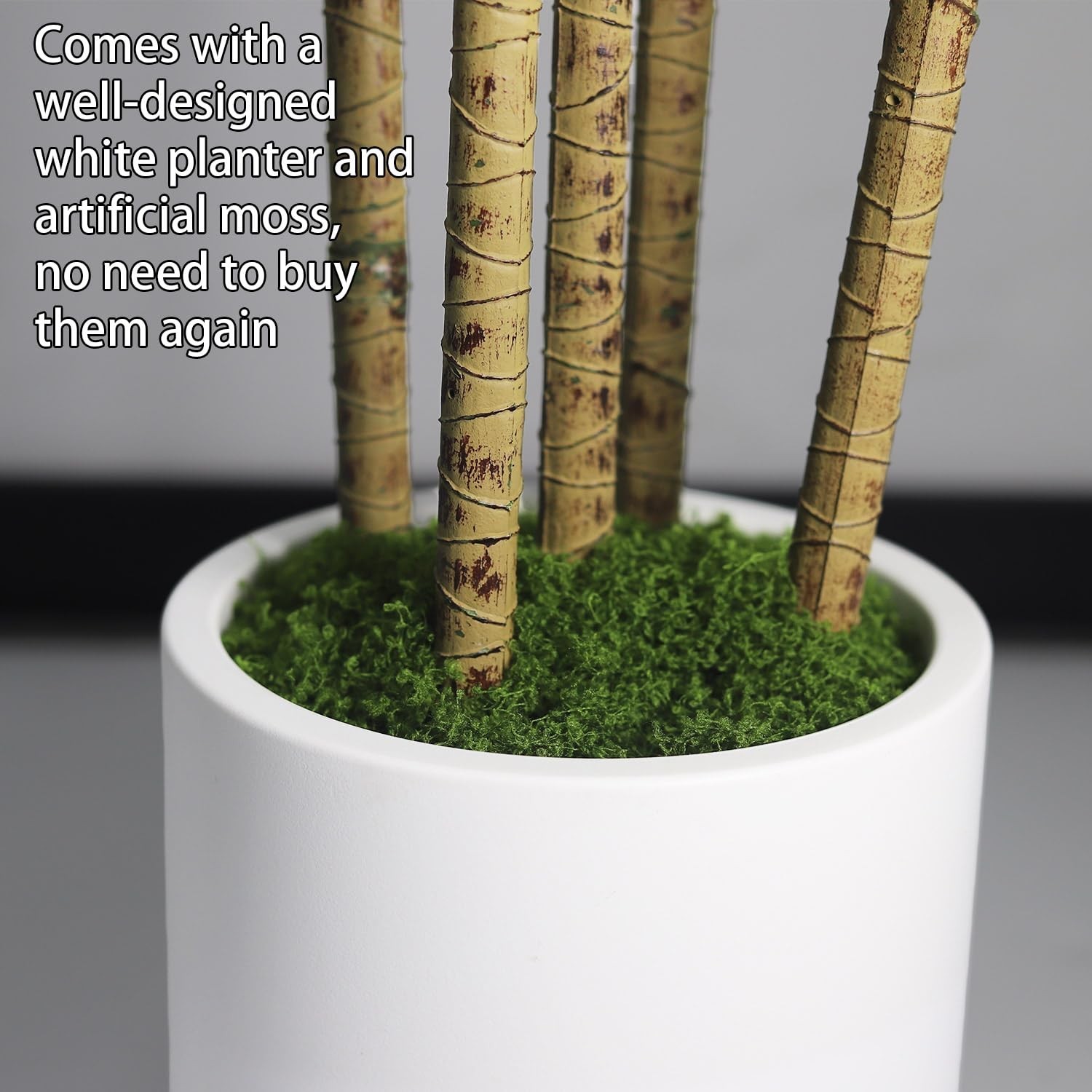 Gaoqisi Dracaena 011 Artificial Tree 5FT with White Planter