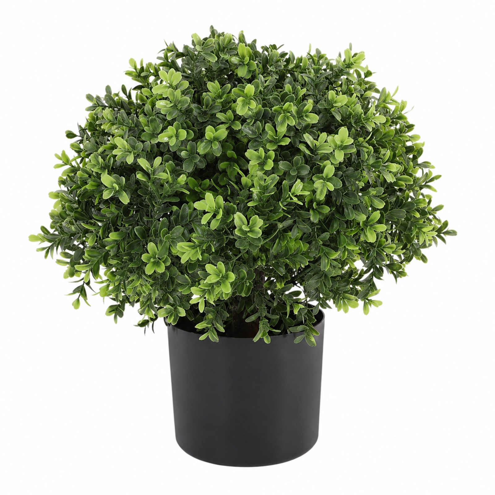 2 pcs 22in Artificial Boxwood Topiary Ball Trees Faux Boxwood Potted Plants