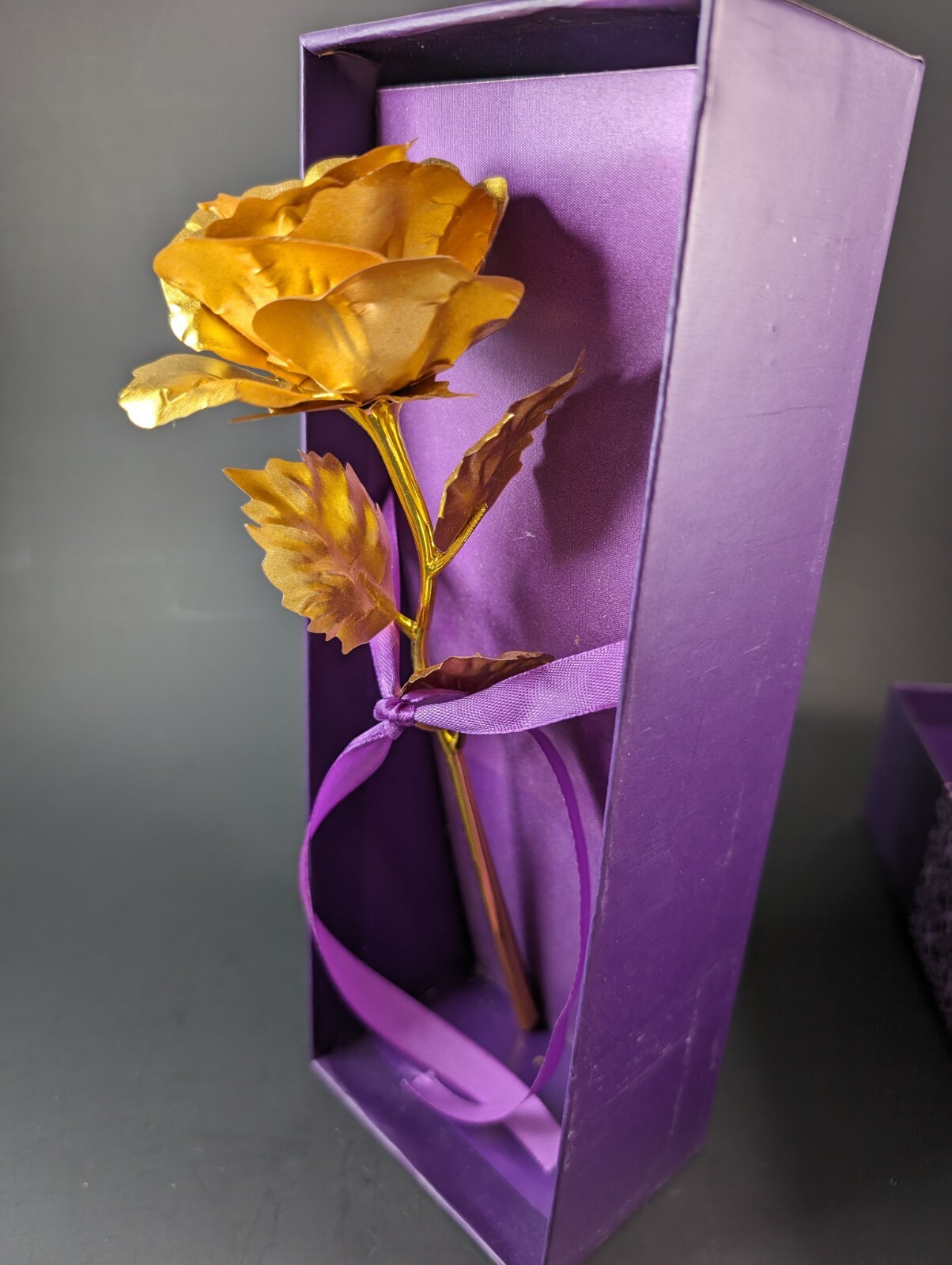 Genuine 24K Gold Rose. 10 inch tall. Forever rose.