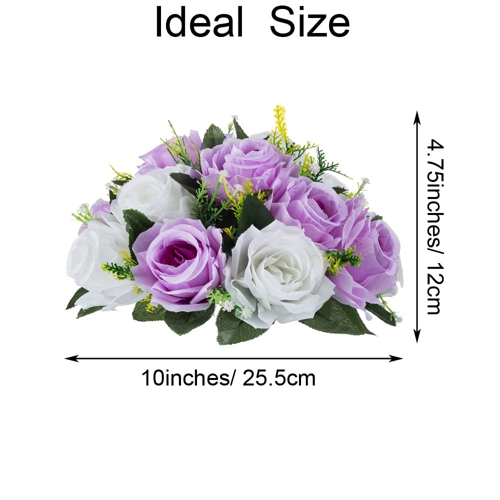 2 PCS Flower Centerpieces For Wedding Tables Lilac White Balls Party Decor