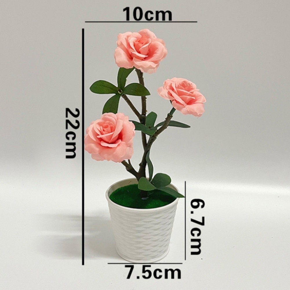 Artificial Flower Pot Plant for Living Room Bedroom Bathroom Balcony Decor