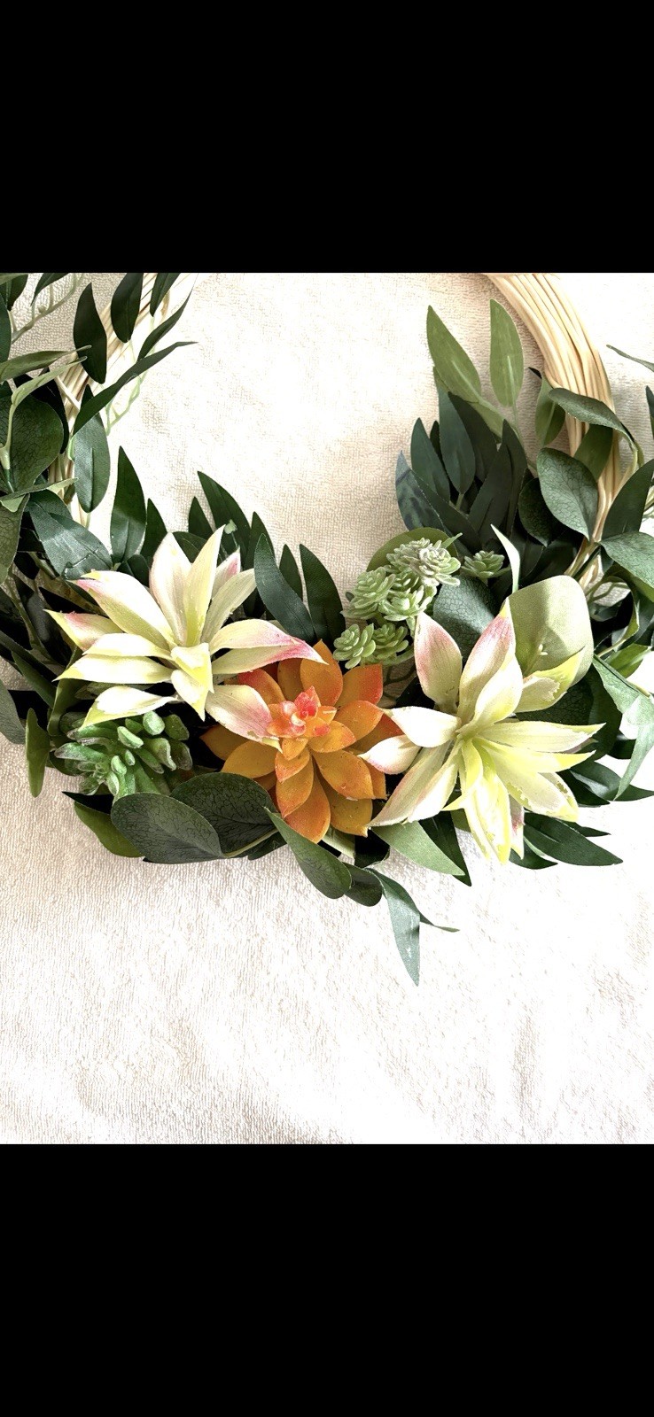 Artificial Succulent Wreath Spring Artificial Floral Wreath