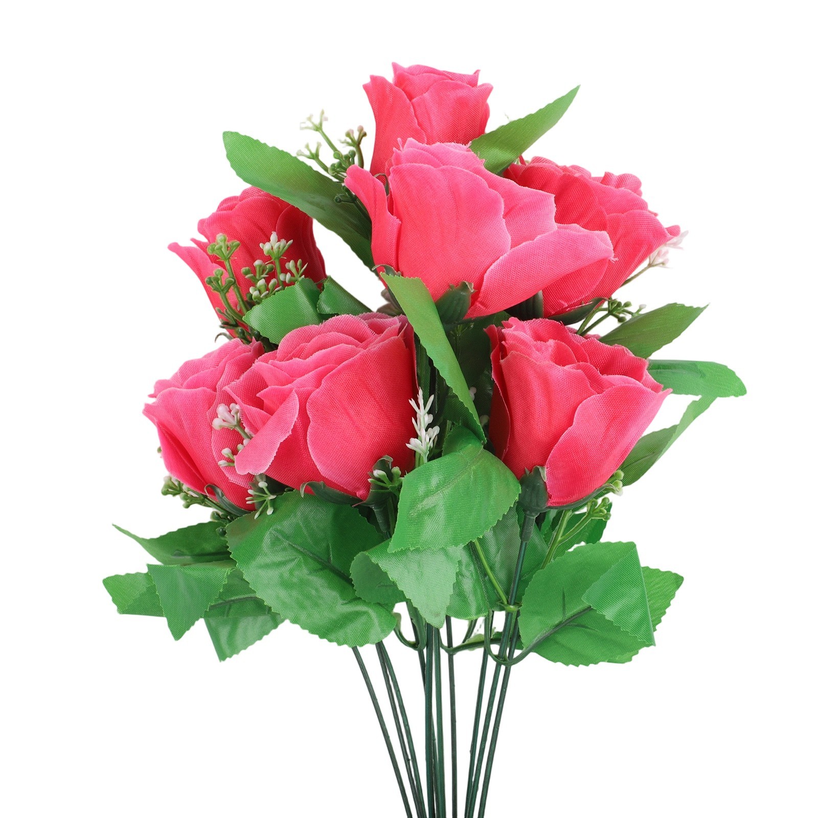 Striking 10 Heads Silk Bud Bunch for Wedding and Home Outdoor Use
