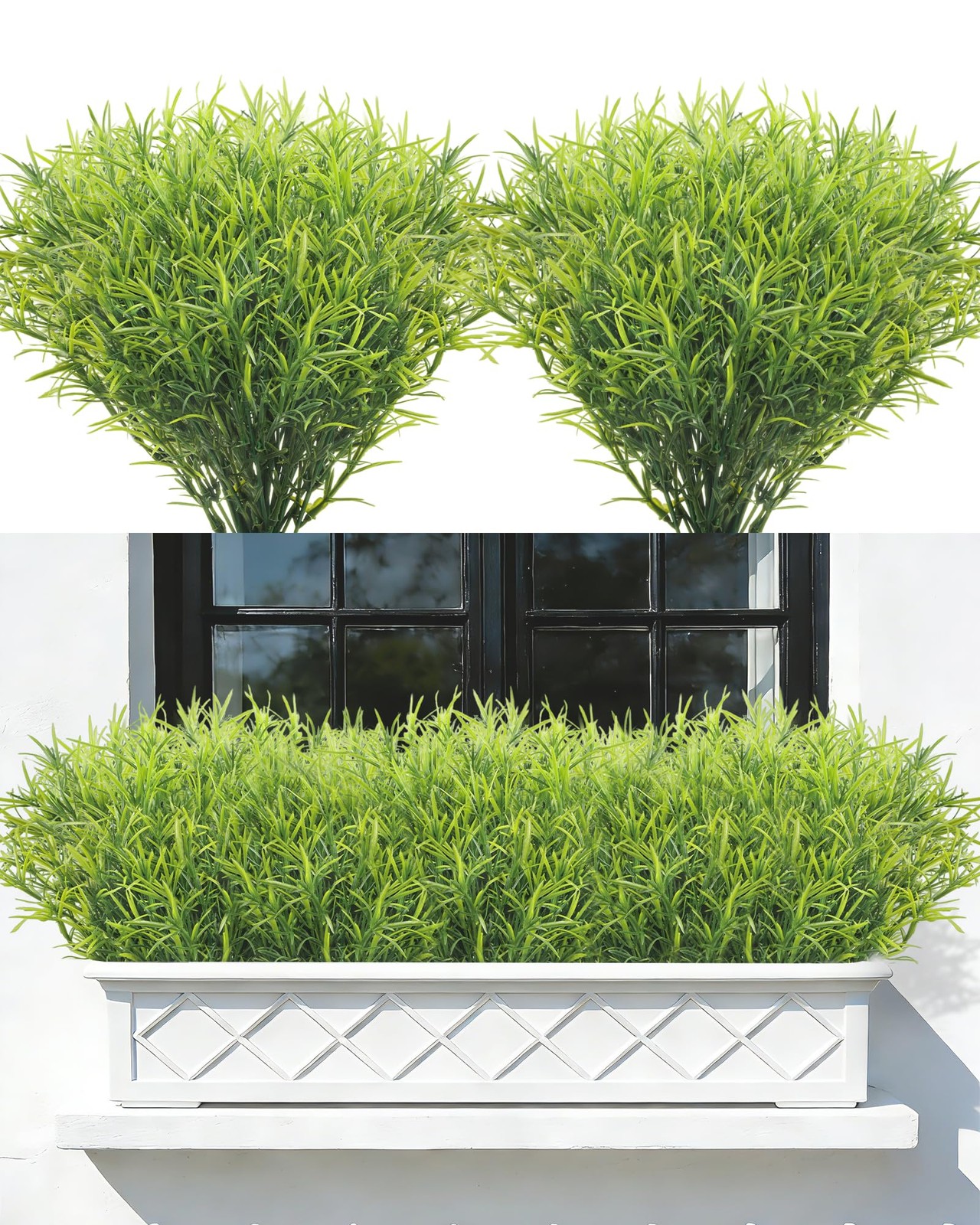 Artificial Rosemary Stems Faux Greenery Stems UV Resistant, 10 Bundles Artifi…
