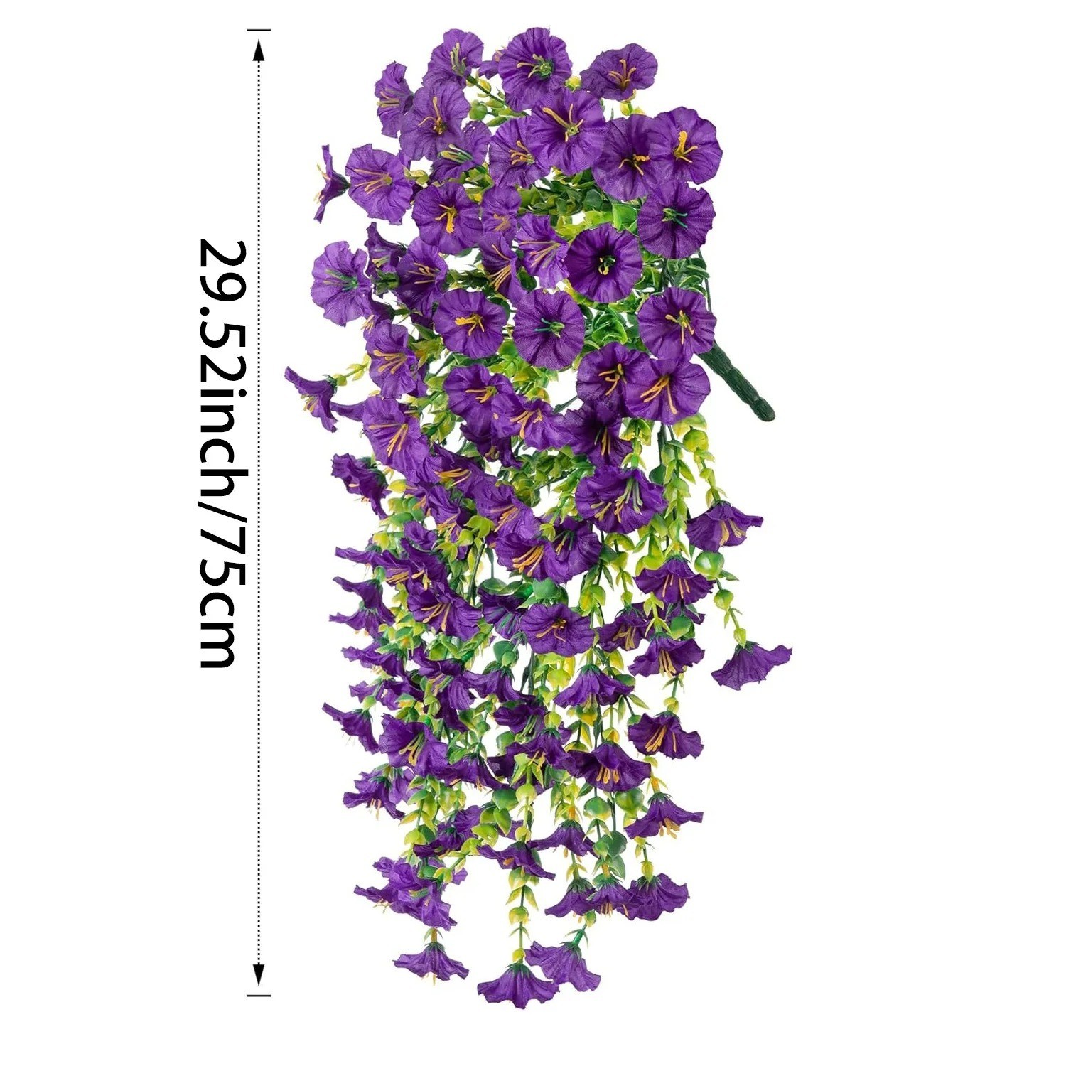 1P 75cm Artificial Flowers, Plastic Plants for Outdoor Indoor Hanging Decoration