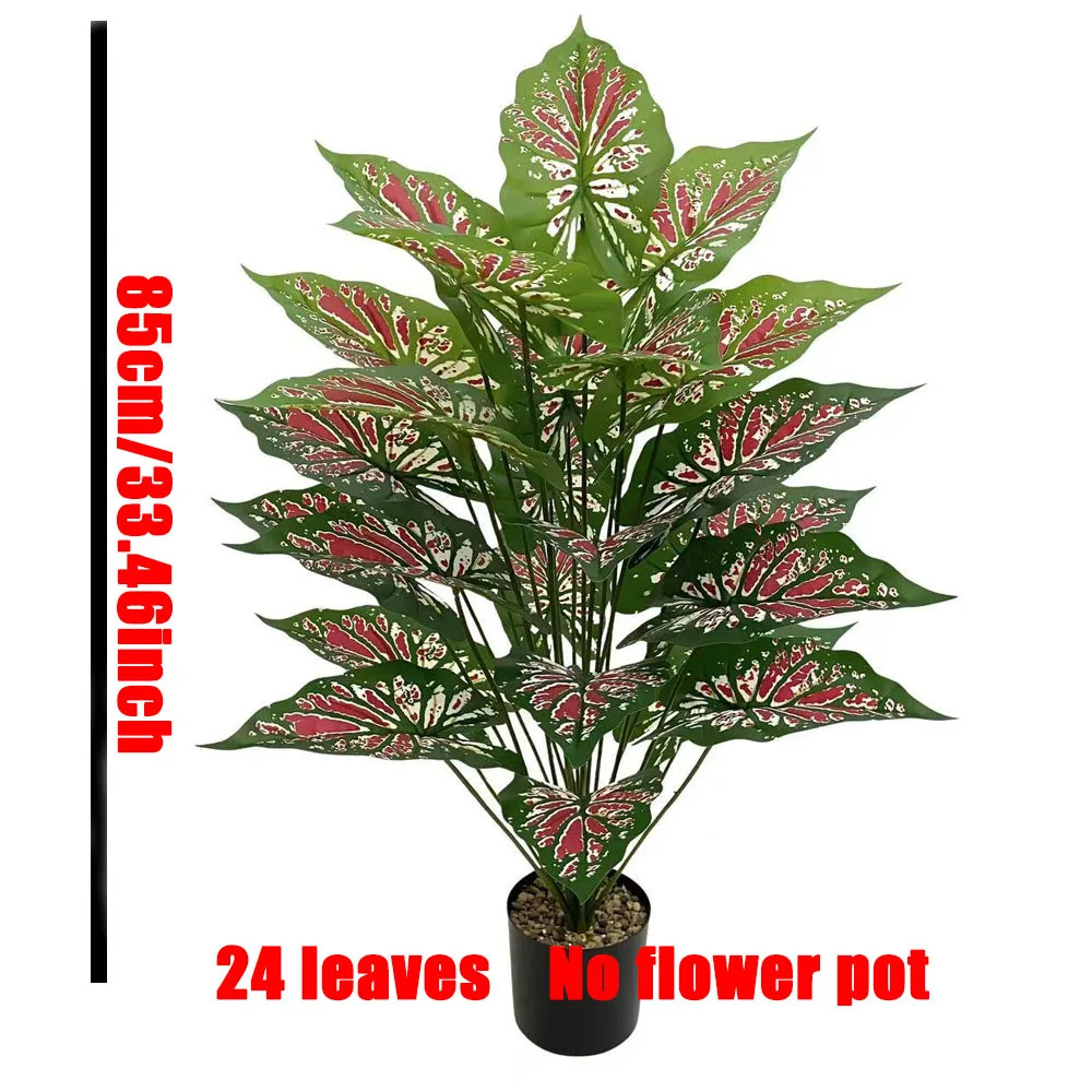 24 Artificial Green Fairy Taro Leaves Monstera Plant Indoor / Outdoor Decoration