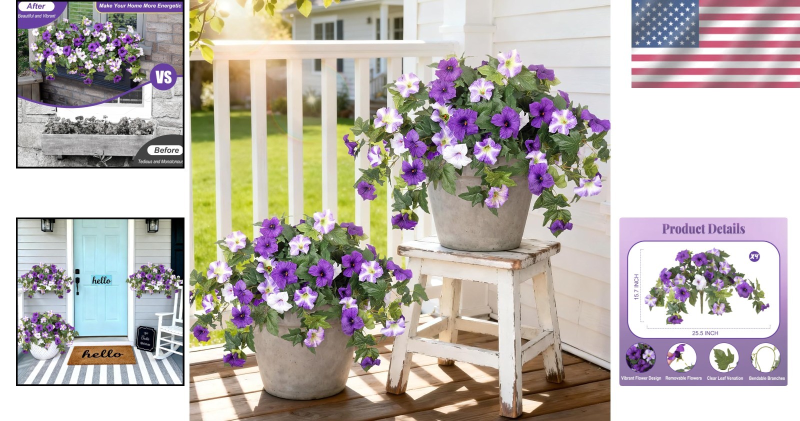Faux Petunias for Outdoor & Indoor Decor