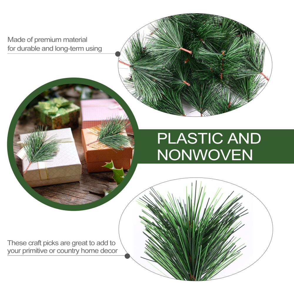 24Pcs Pine Tree Branches artificial green pine needles branches pine floral