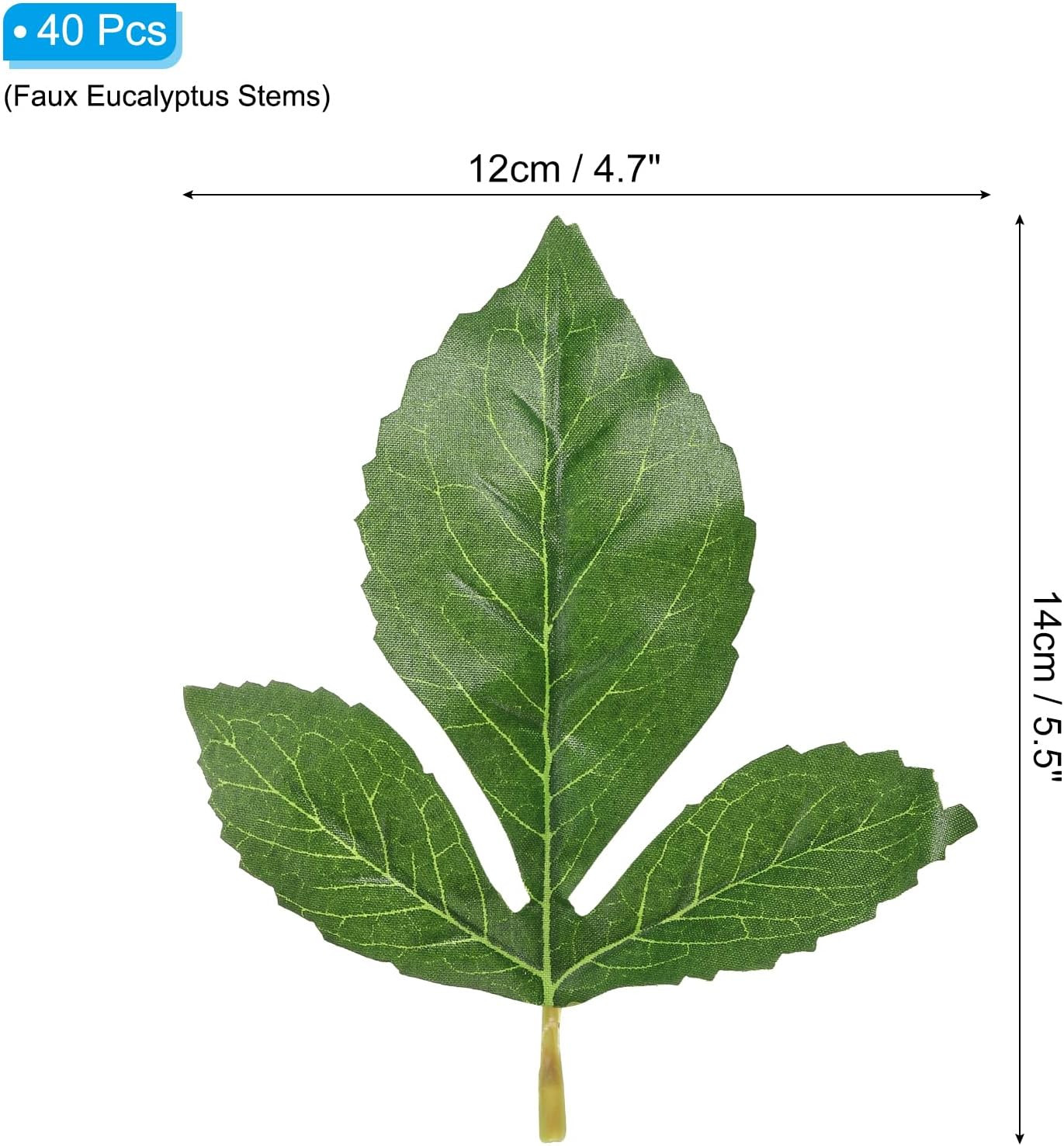 5.51X4.72 Artificial Silk Dahlia Leaf, 40 Pcs Artificial Greenery Fake Leaves