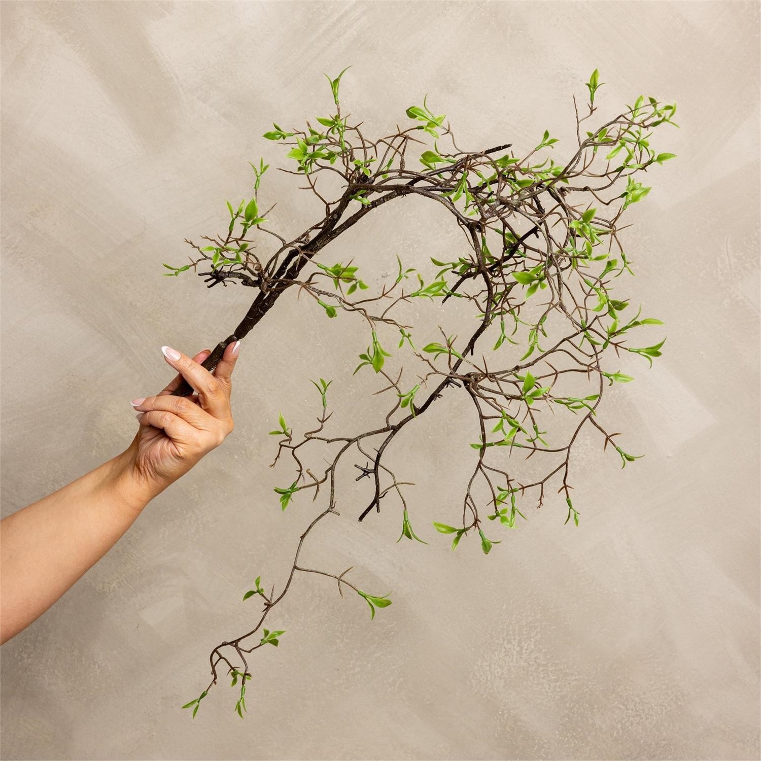New Rustic EARLY SPRING GREENERY TWIG BRANCH Hanging Tear Drop Vine Stem Bush