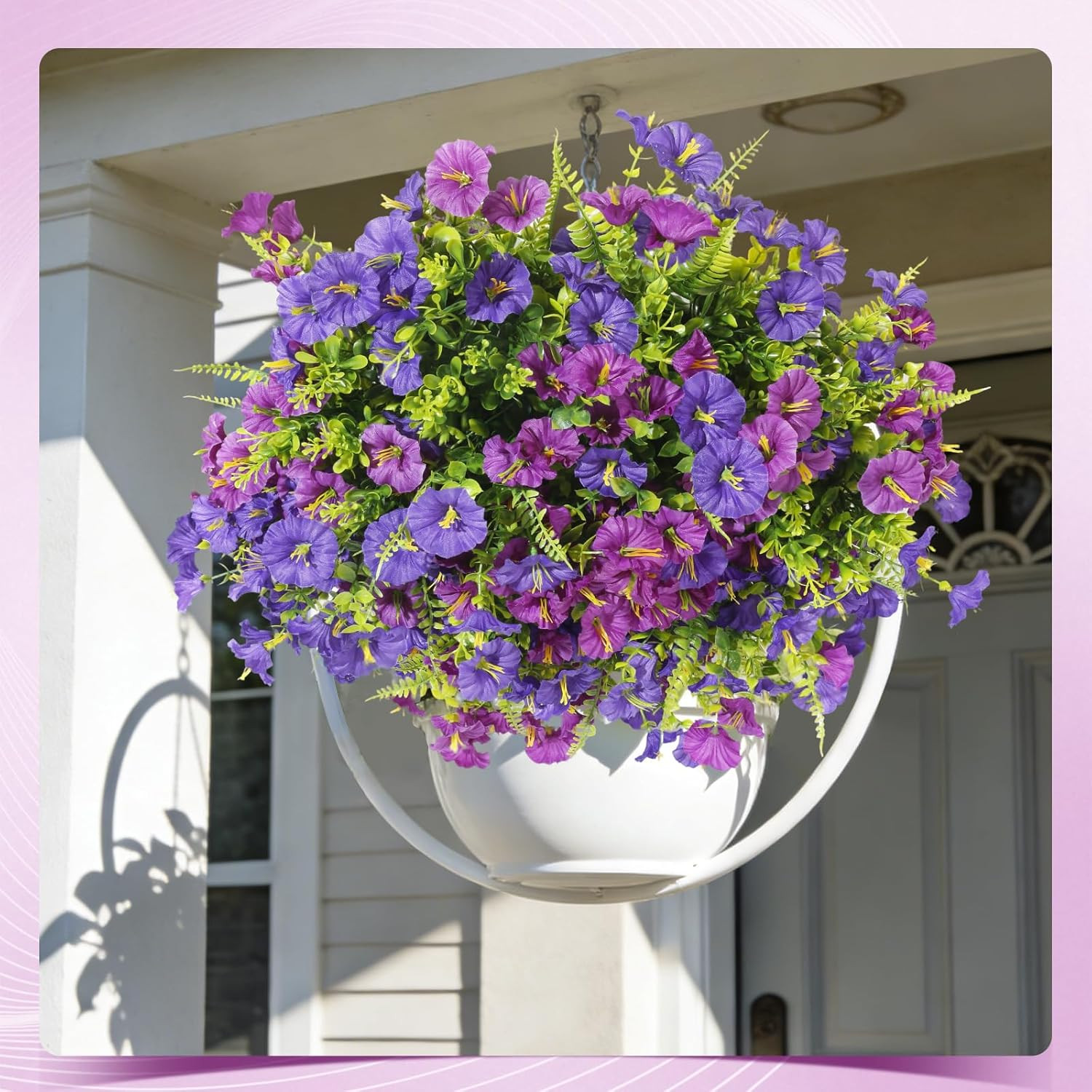 Artificial Morning Glory UV Resistant 36 Pcs Purple Spring Artificial Flowers Ou