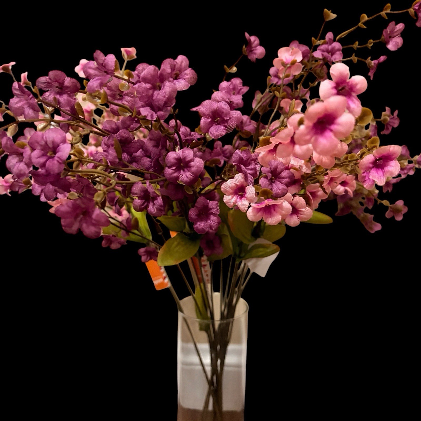 8pcs/ Stems Babys Breath/Wild Silk Artificial Flowers Pink Purple Mix 27” New