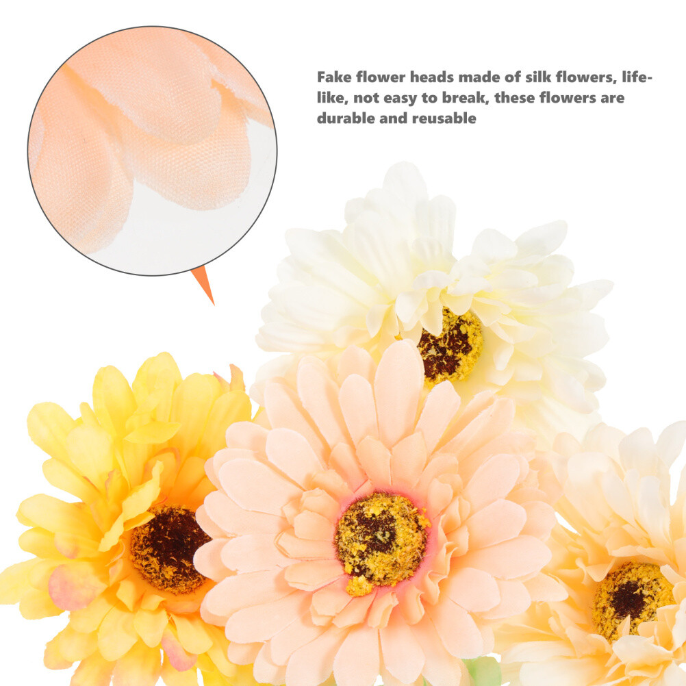 10pcs Fake Flower Heads Artificial Flowers Heads Flower Embellishments