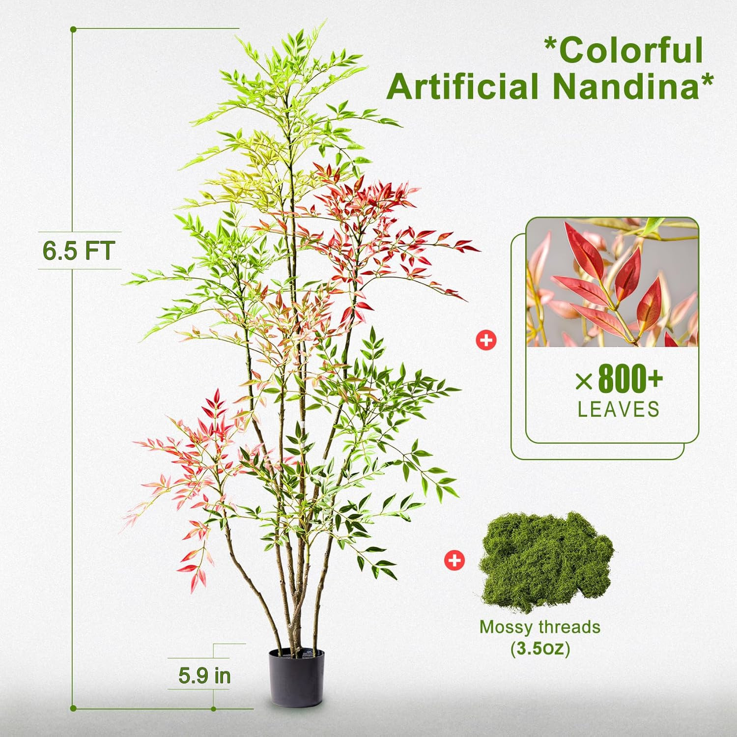 Realistic Tall Fake Bamboo Tree for Home & Office Decor – Indoor/Outdoor