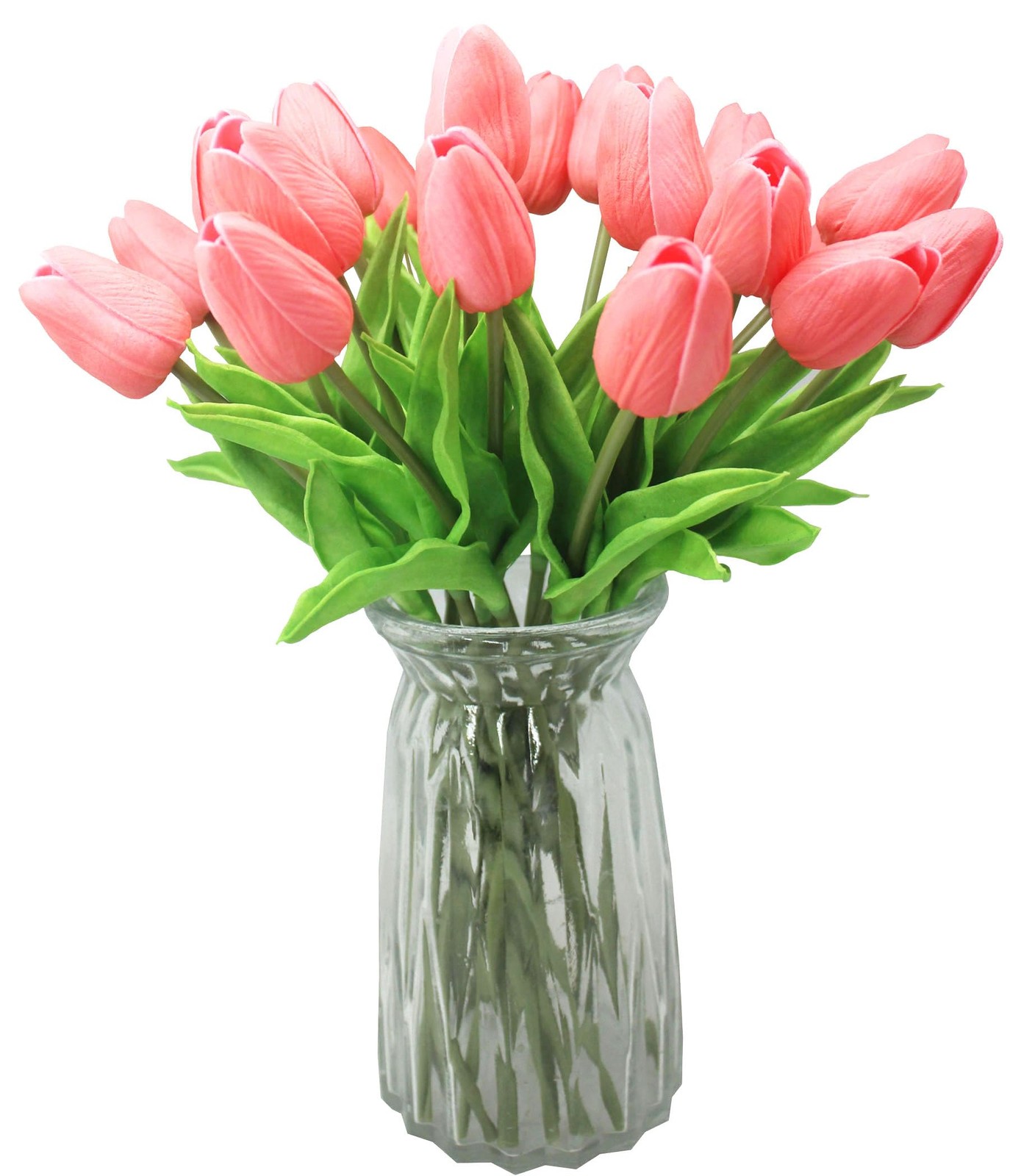 10-Heads Artificial Flowers PU Mini Real Touch Tulip Bouquets for Home Weddin…