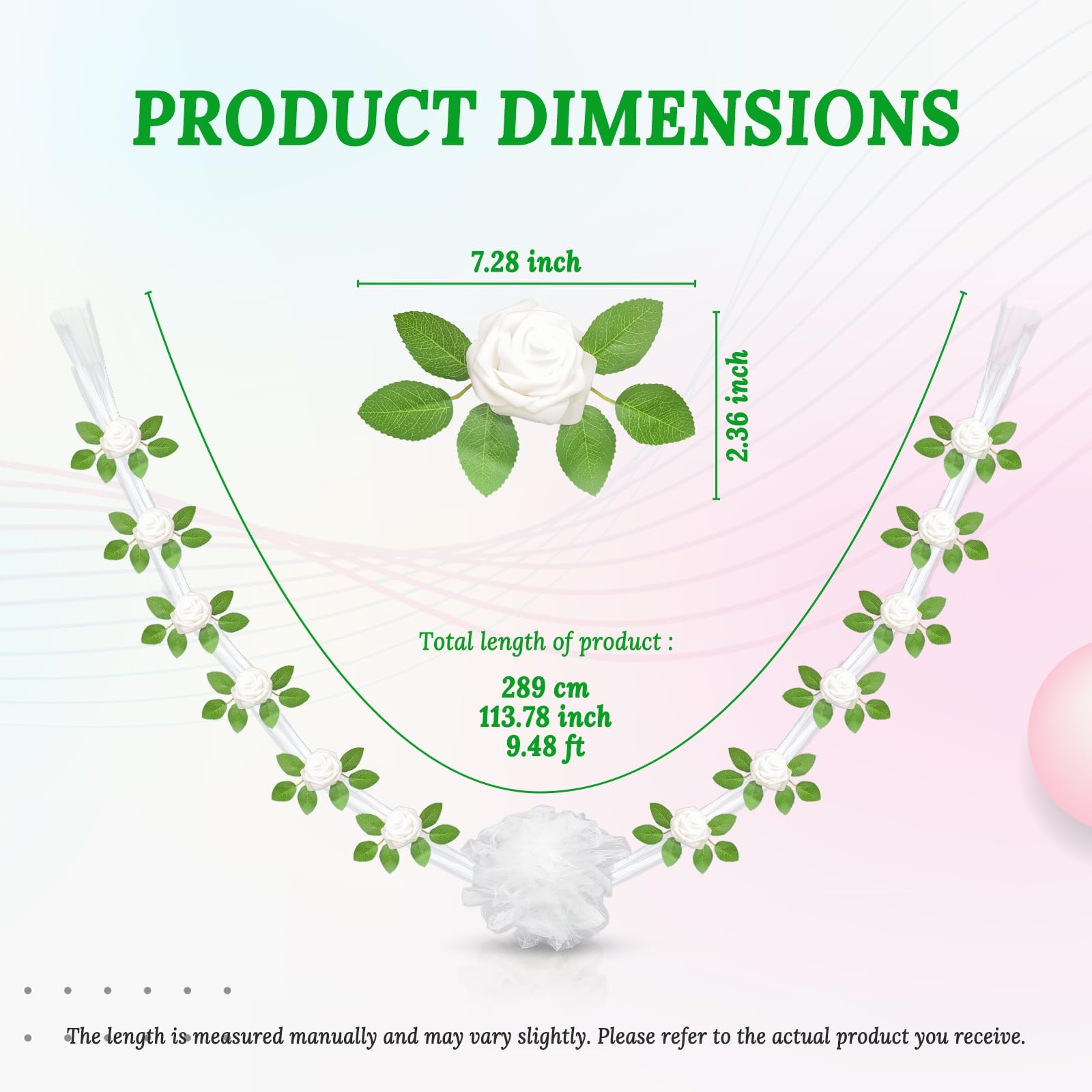 Wedding Car Decorations Artificial Flower Ball Bouquet White Yarn Tulle Ribbon