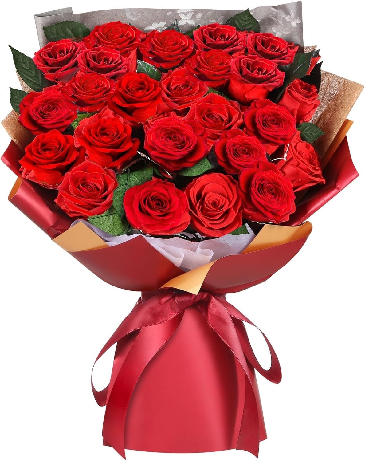 24 Preserved Red Roses Bouquet – Real Roses That Last 3+ , Romantic Anniversa…