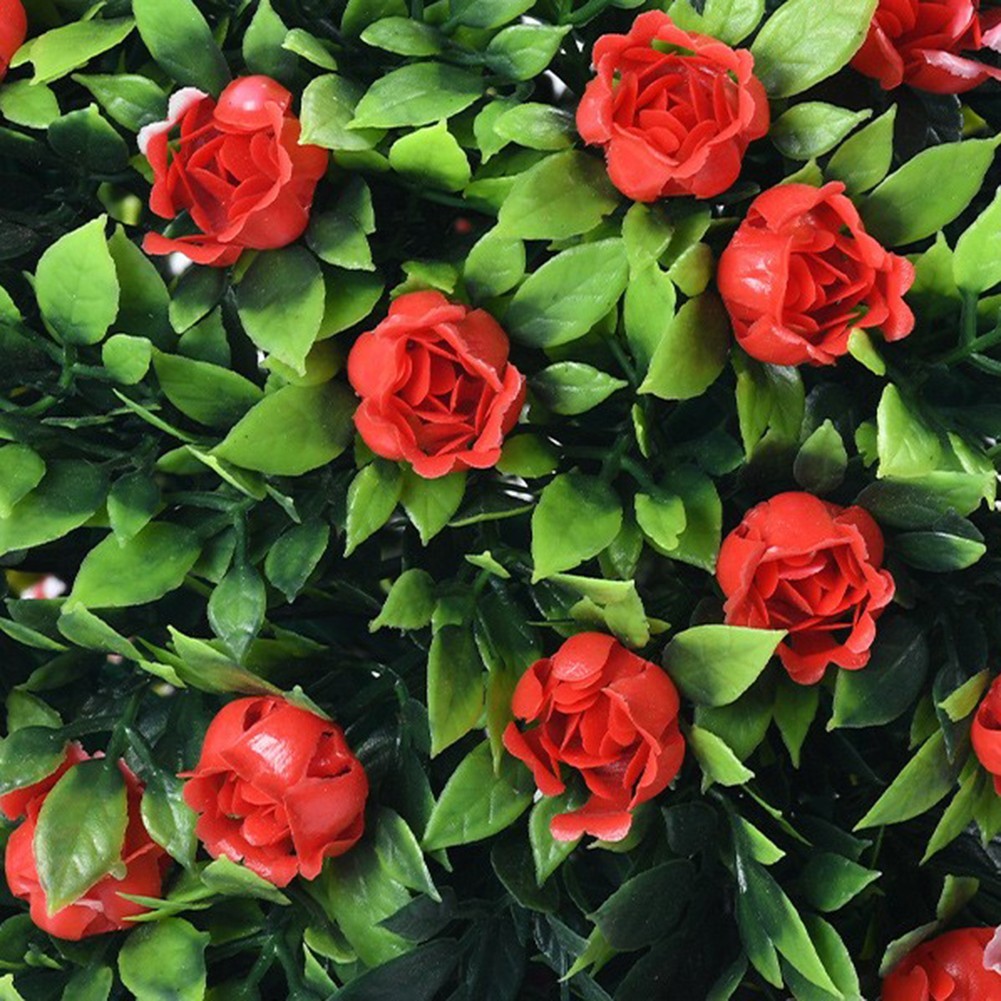 Set of 2 Faux Plant Balls Artificial Flower Balls 25cm for Hanging Decoration
