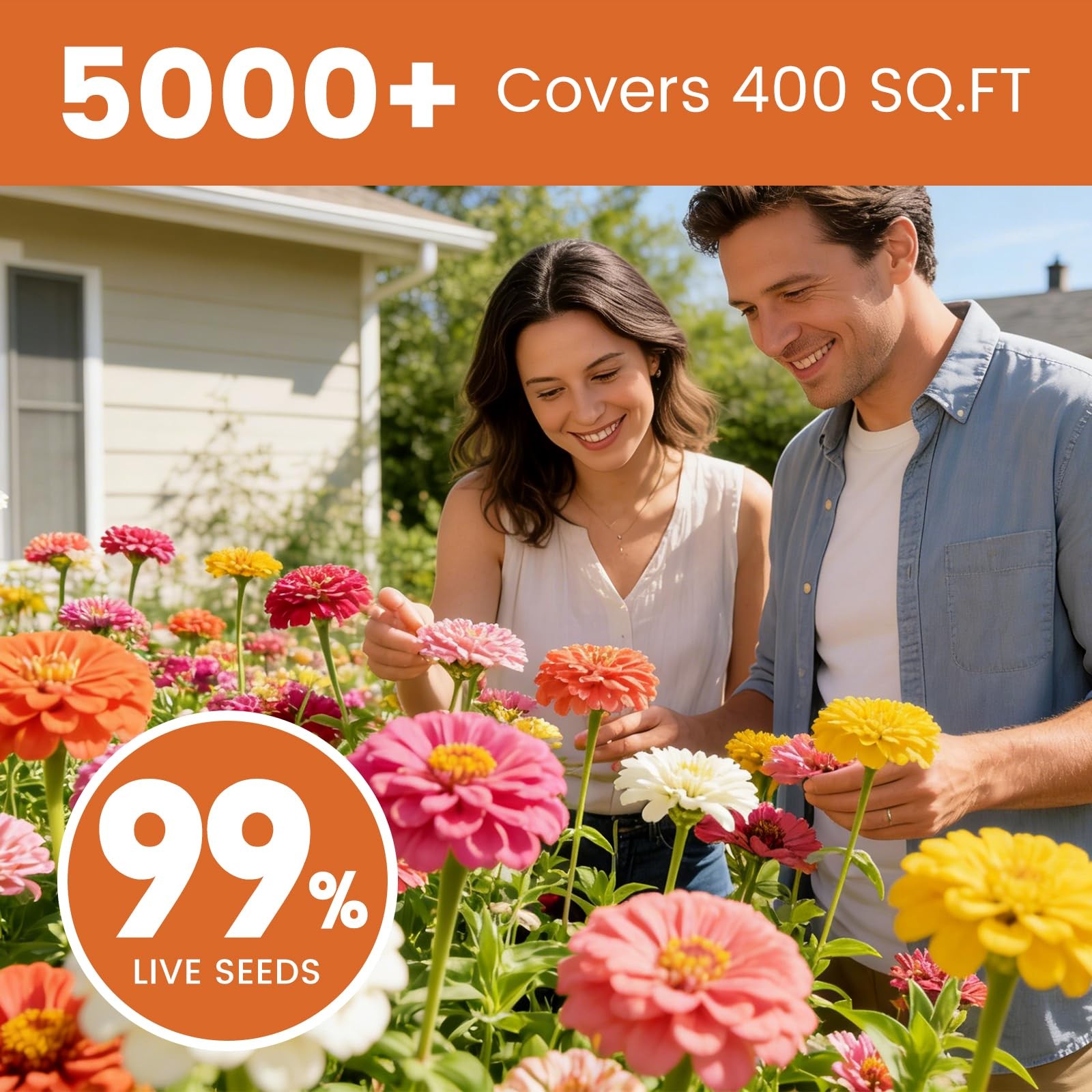 Seeds for 2026 Planting, 5000+ Flowers Seeds, 7 Multi Color