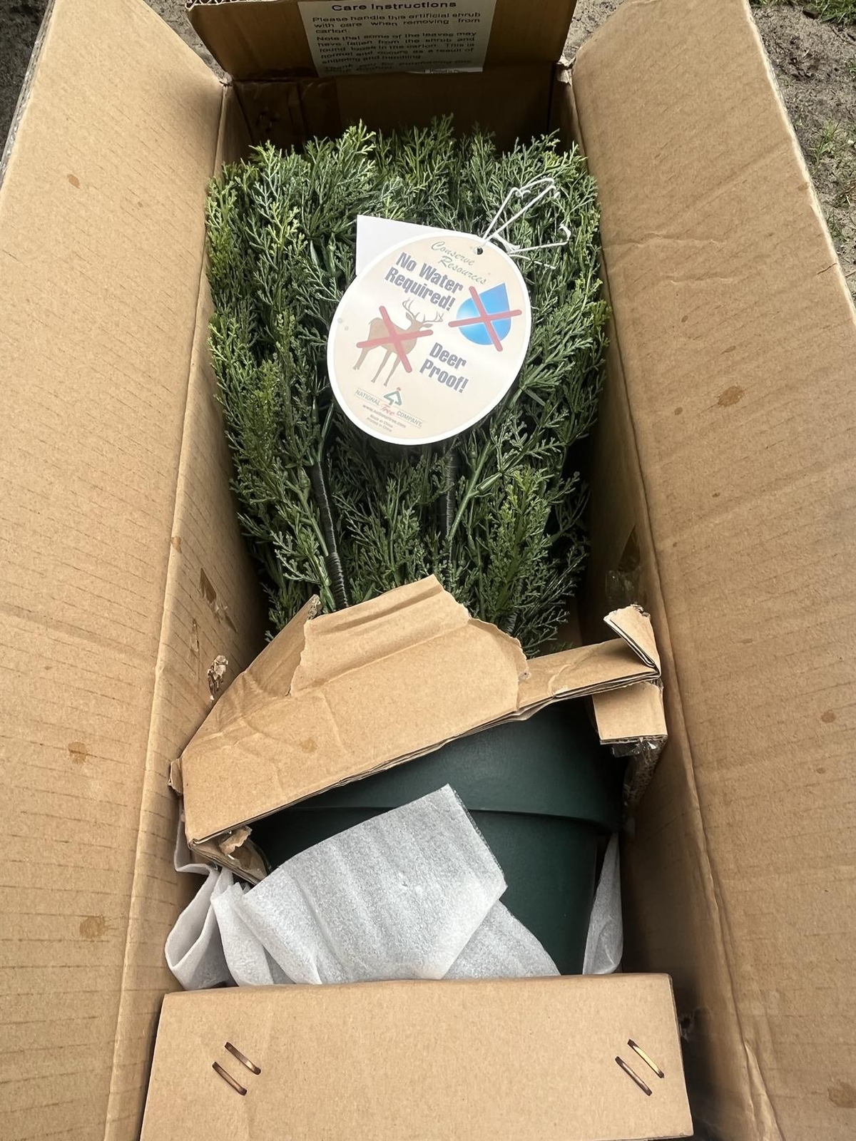 National Tree Company 22-in. Artificial Globe Cedar Tree with Green Growers Pot.