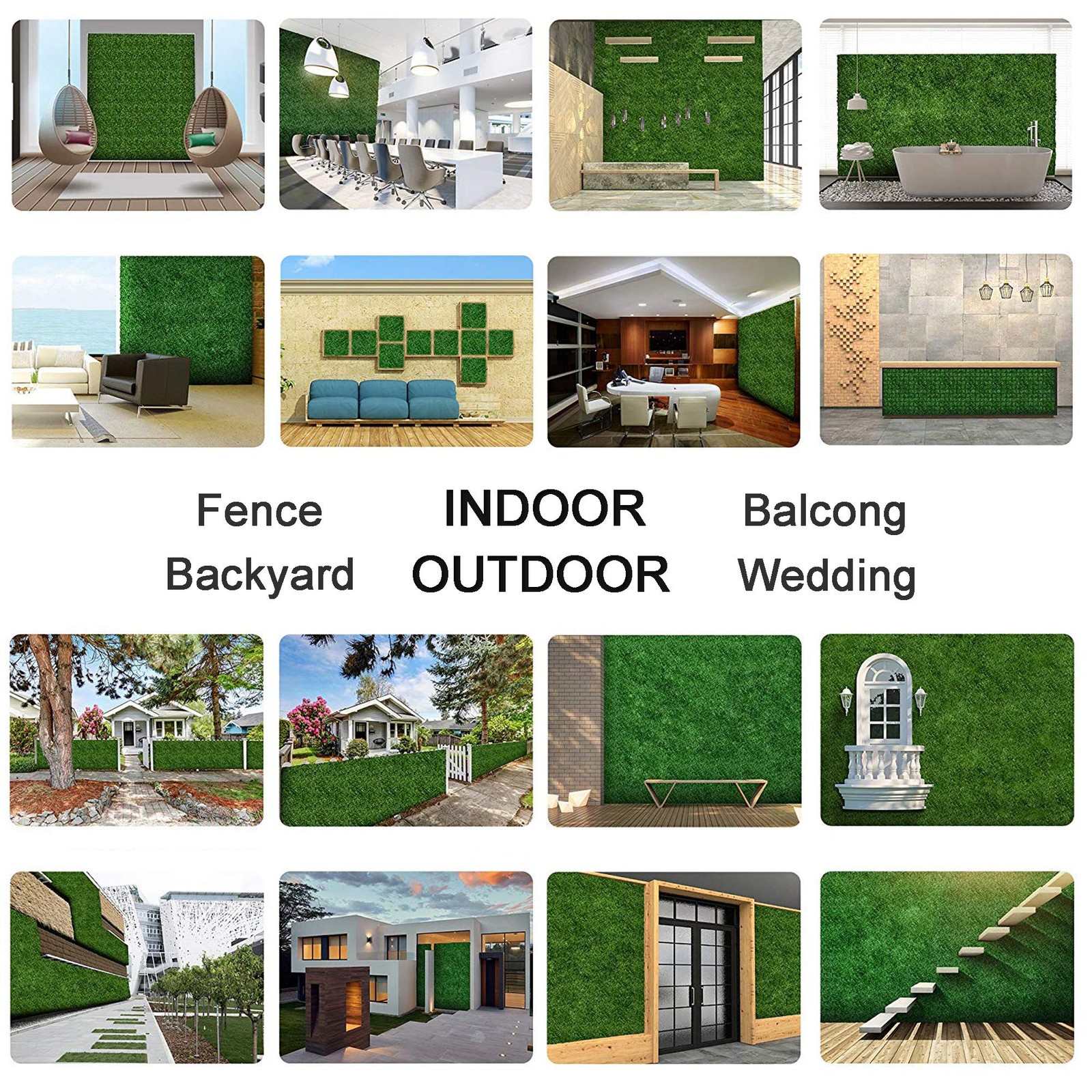12 Pieces 20″x 20″ Artificial Boxwood Panels Topiary Hedge Plant Privacy Hedge