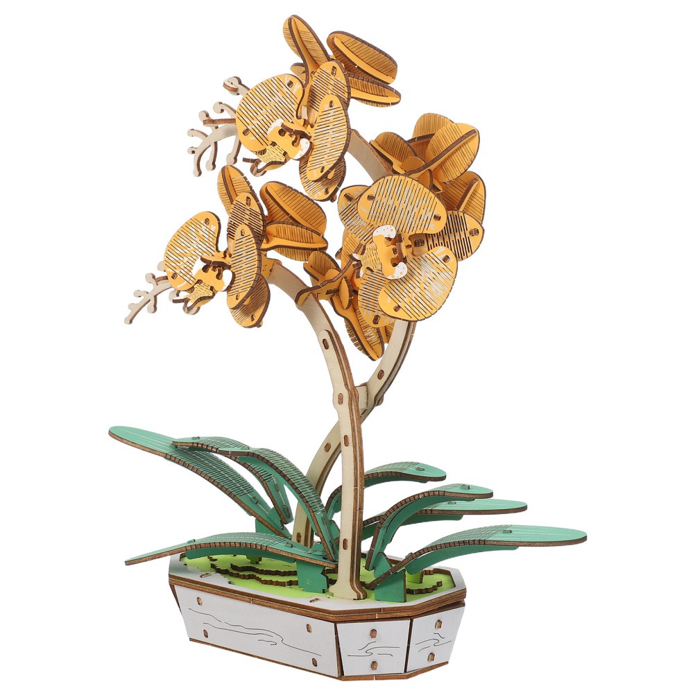 Phalaenopsis Puzzle Building Blocks Set Flower Making Kit Creative Model