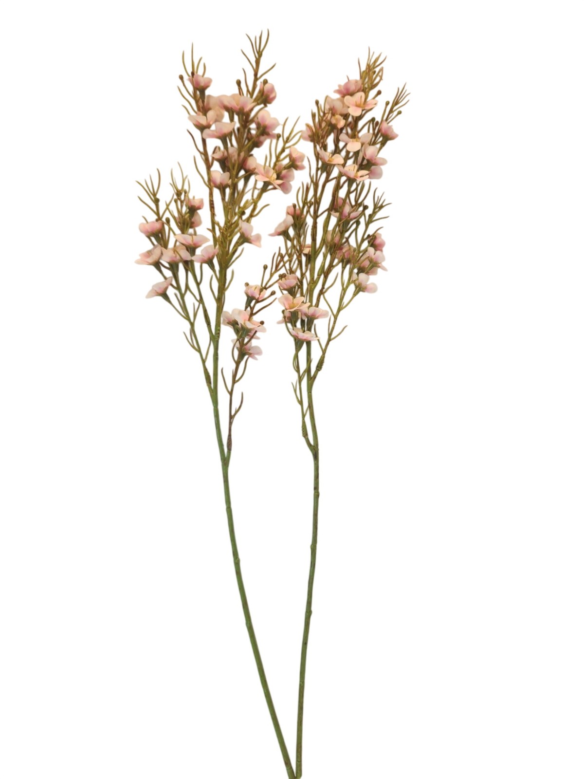 Blush Pink Dogwood Stems Two Tone Wax Flower Faux Floral Pink White Tips Wedding