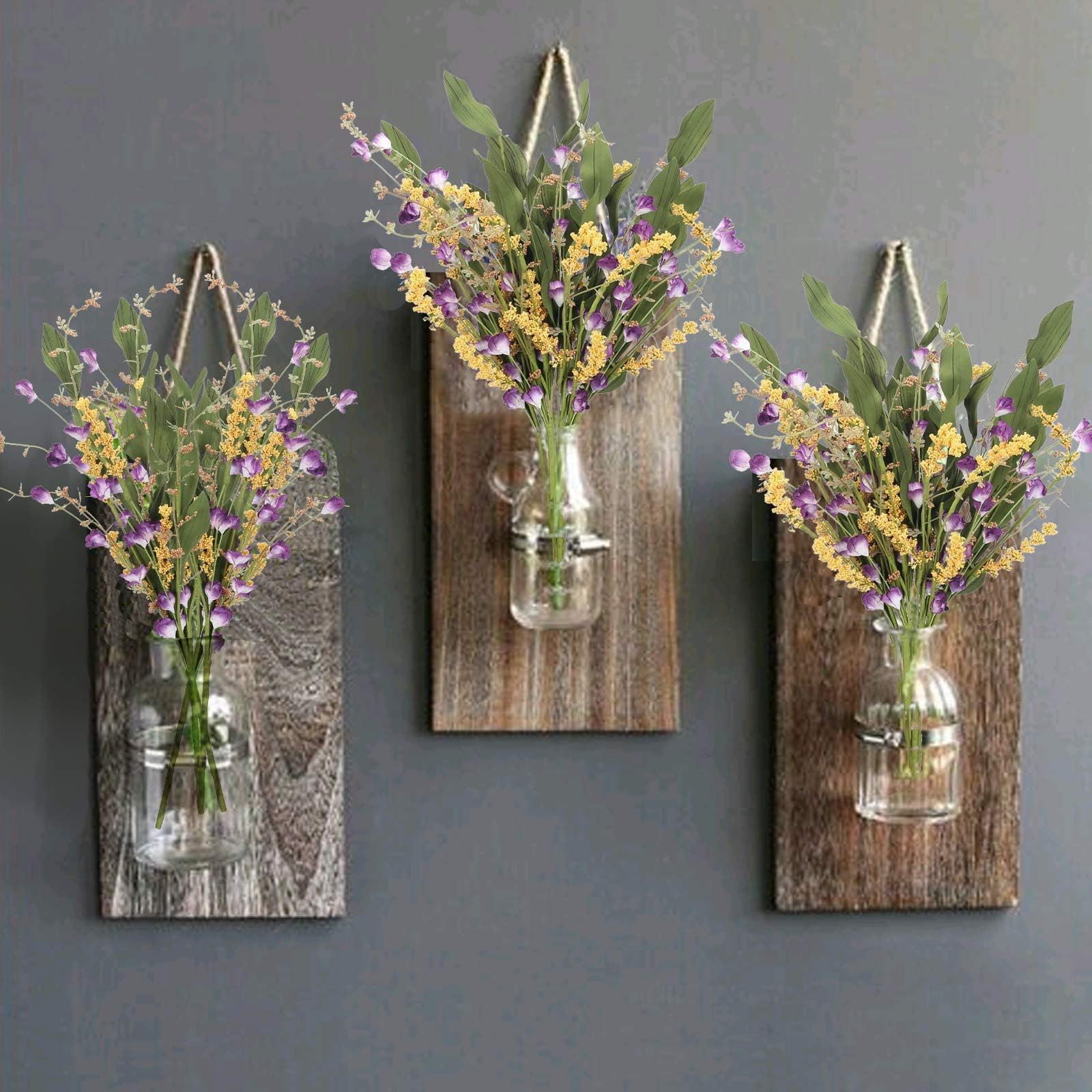 4Pcs Artificial Flowers Wild Flowers Bouquet Artificial Greenery Shrubs Flora…