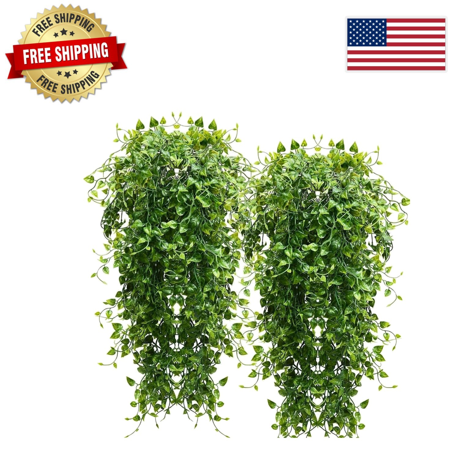 Elegant 4-Pack Faux Eucalyptus Hanging Plants – Perfect for Parties & Weddings