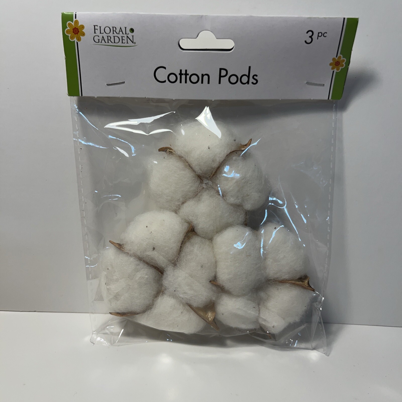 New ~ Floral Garden ~ 3 Pc Cotton Pods/Buds/Blossoms ~ Farmhouse Primitive Craft