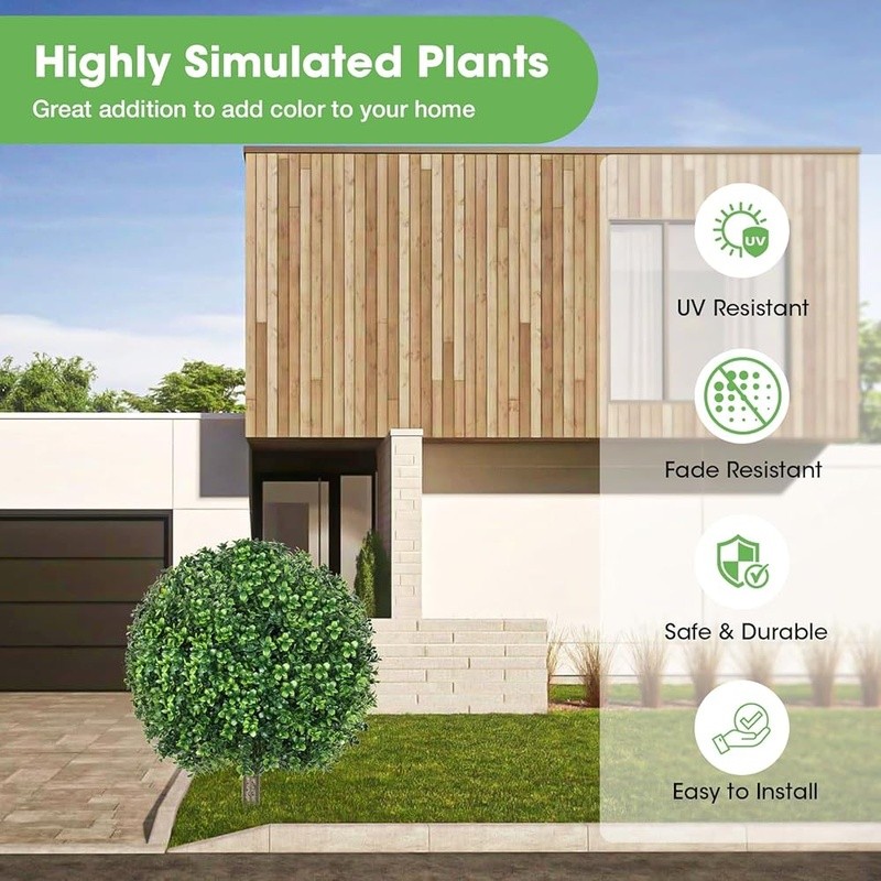 Lifelike Artificial Plants UV Resistant Zero Maintenance Indoor Outdoor Decor US