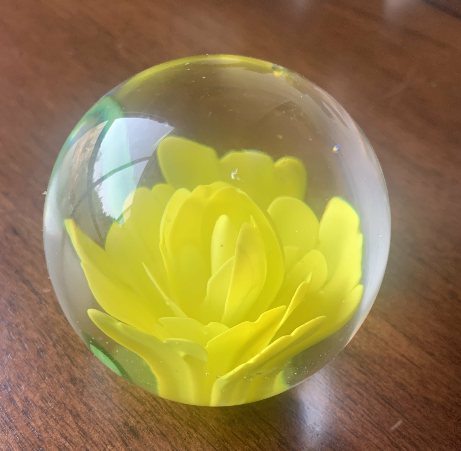 Rose Glass Paperweight Gift for Mum Unique birthday or anniversary gift