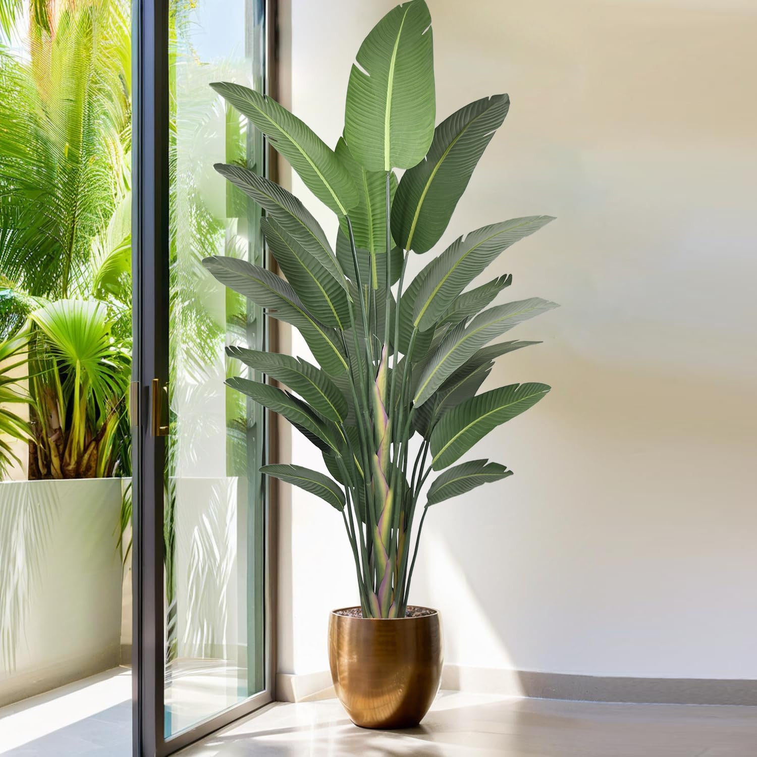 9FT Artificial Bird of Paradise Tree with 25 Trunks for Home Decor
