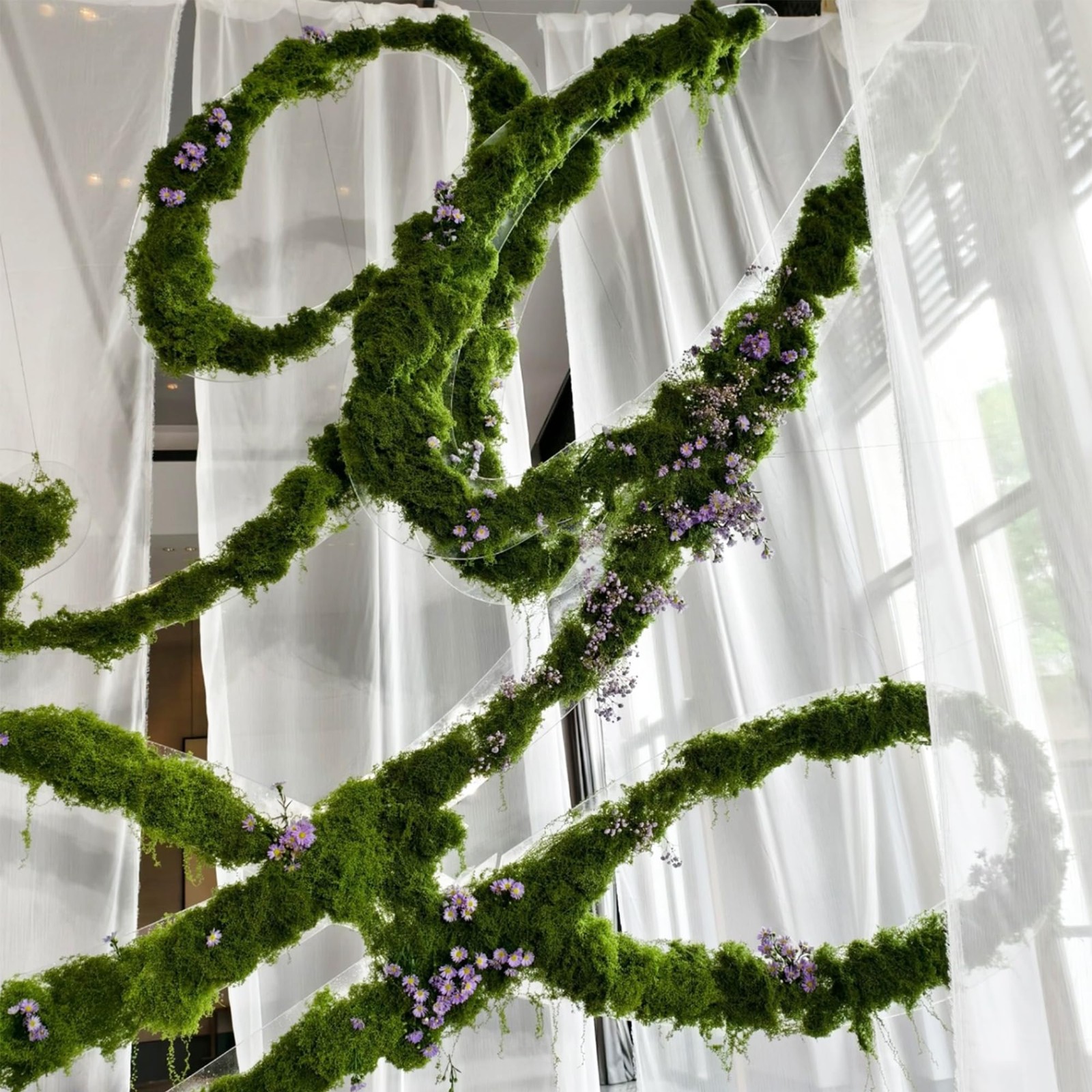 196.85 inch Artificial Moss Vine and Rattan Decorative Flower Garland for Cra…