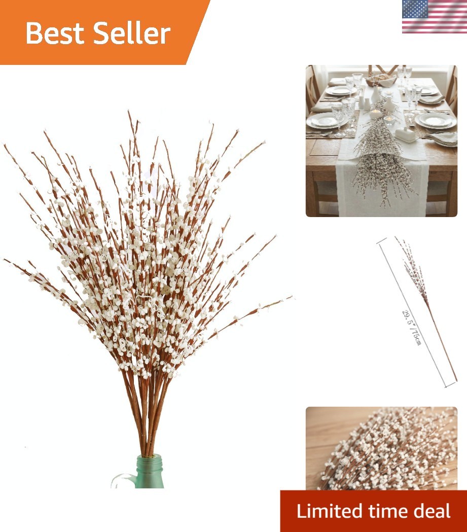Stunning 29.5″ White Jasmine Artificial Flowers – Perfect for Weddings & Parties