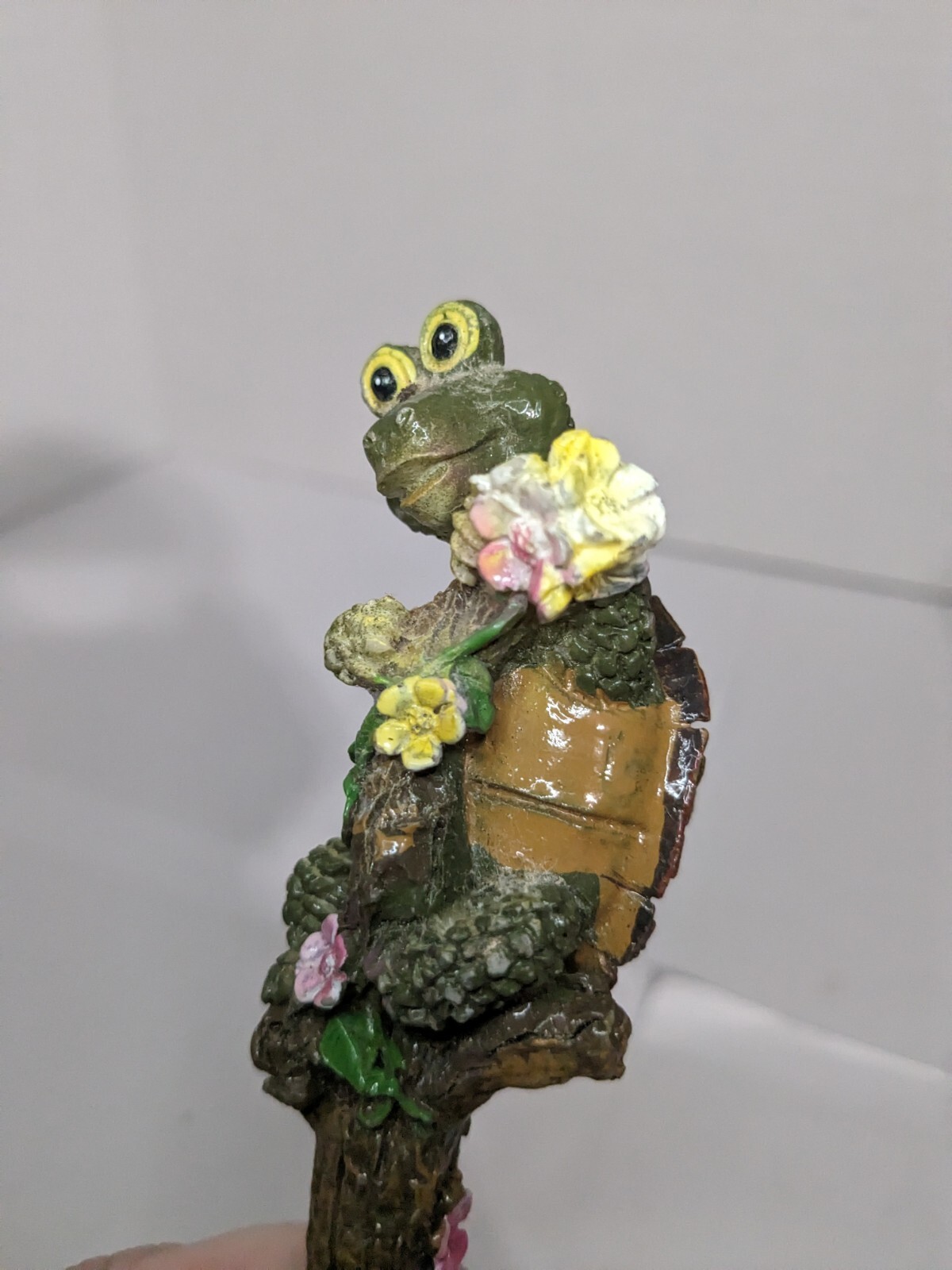 Cute Turtle Flower Plant Pick For A Potted Plant