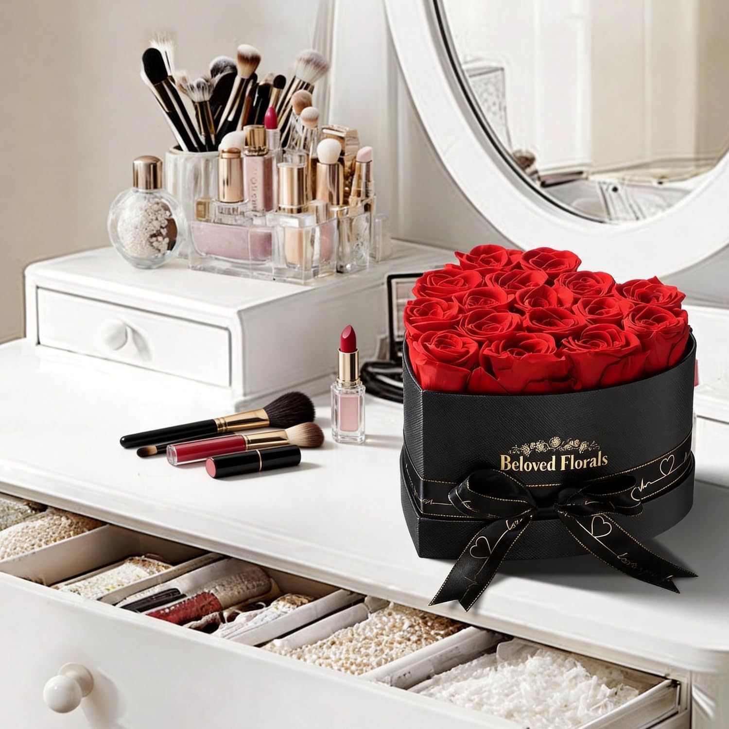 16 Preserved Flowers Rose in a Box, Gifts for Women Mom Her Wife on Mothers Day
