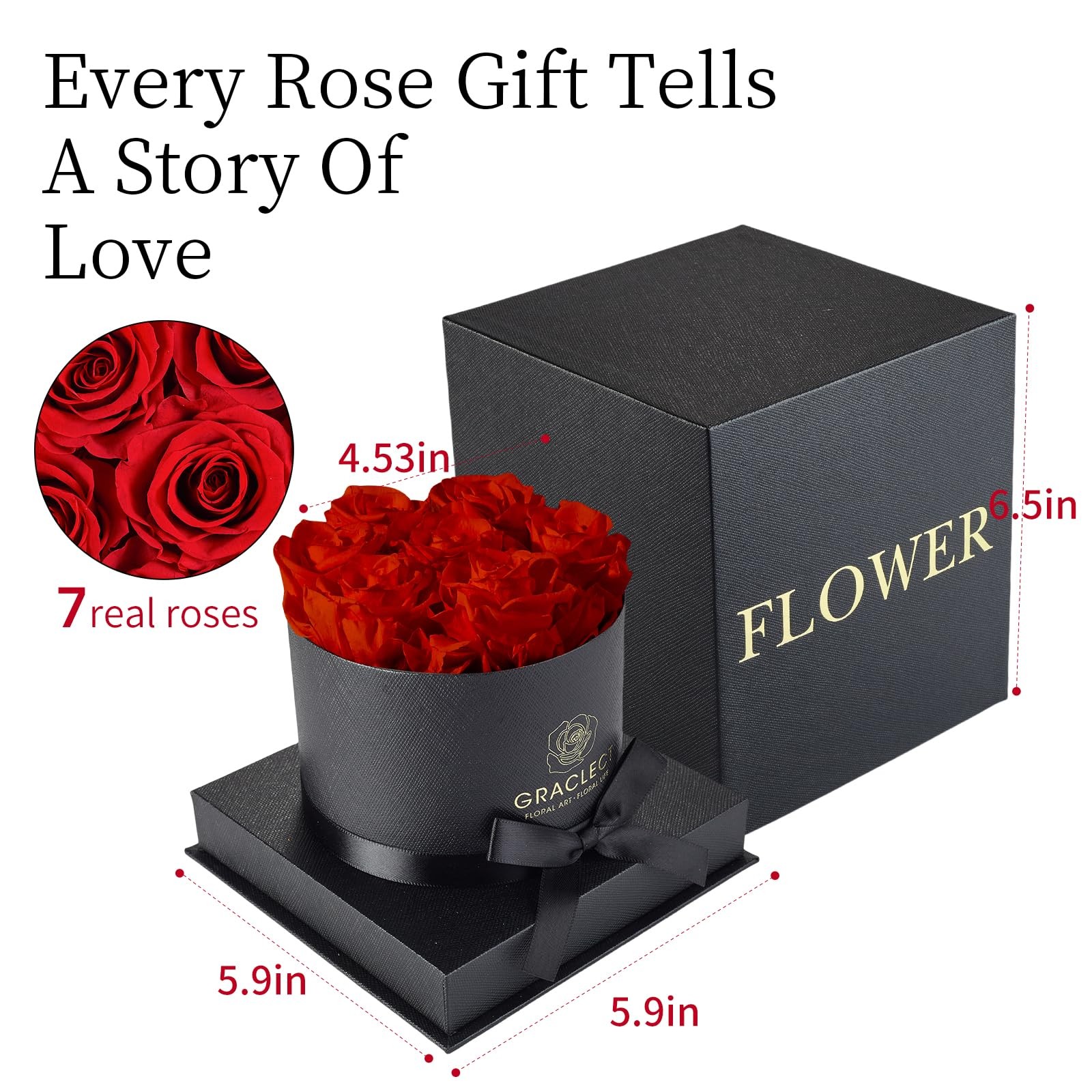 Preserved Roses in a Box – Forever Flowers, Immortal Roses, Eternal Rose Pres…