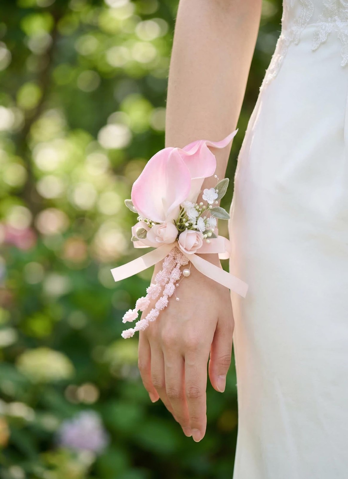 Pink Boutonniere and Corsage Set, Boutonniere Wrist Corsages Kit for Wedding …