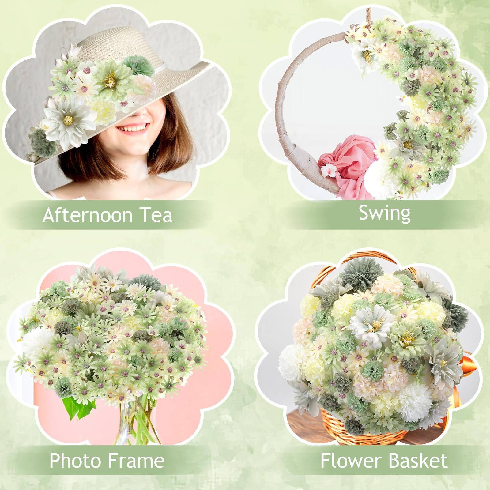 100 Pcs Fake Flower Heads for Crafts Mini Flower Heads Faux Rose Artificial D…