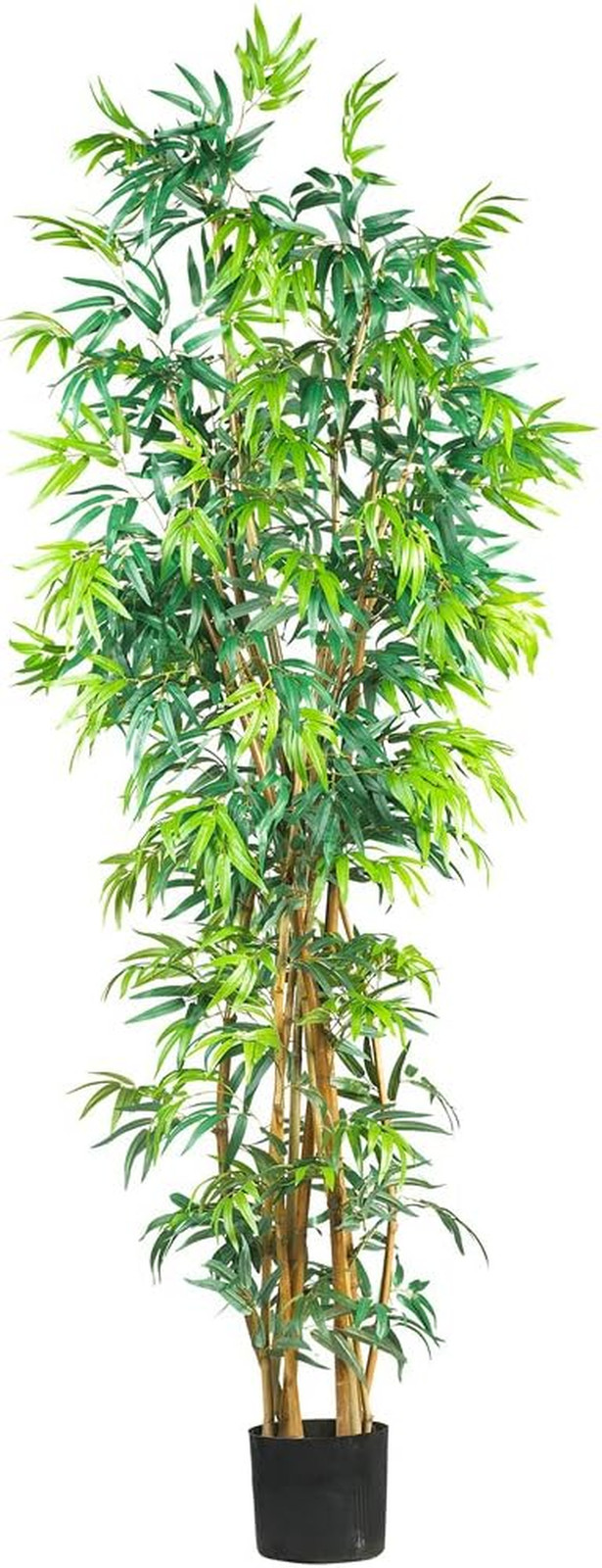 Lifelike 7Ft Curved Bamboo Silk Tree for Home or Office Decor
