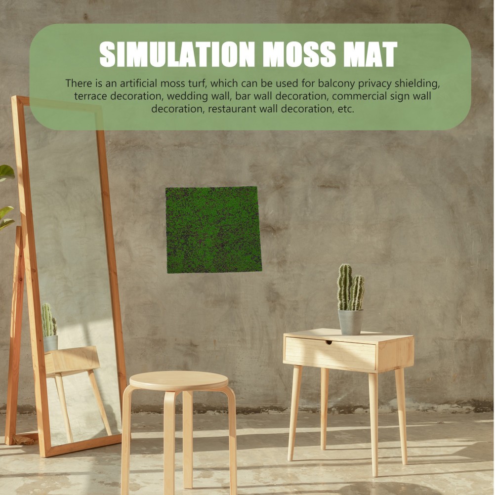 Realistic Artificial Moss Mat Green for Garden Decorative Props and Artwork