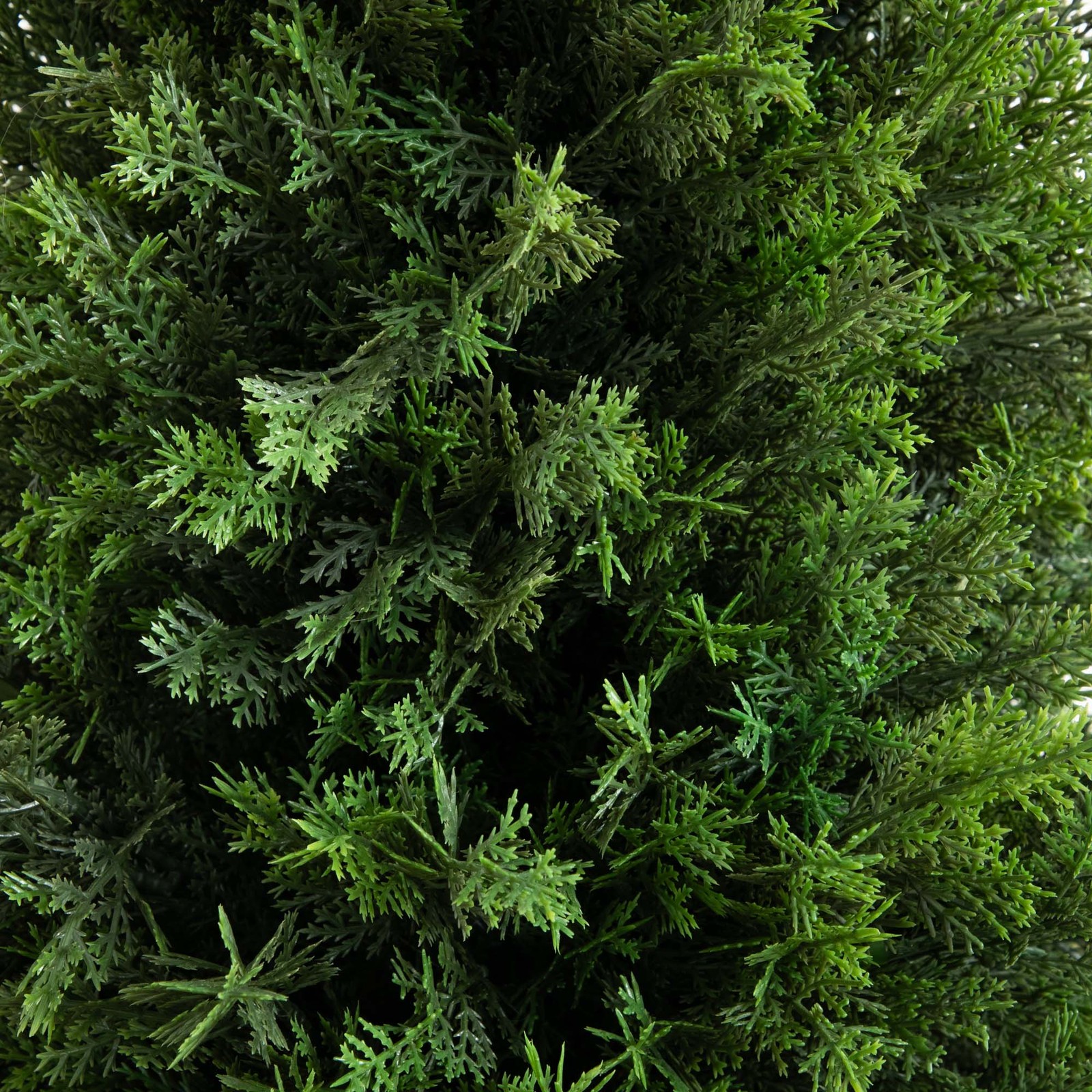 Nearly Natural 4ft UV Resistant Cedar Tree in White Planter in Green