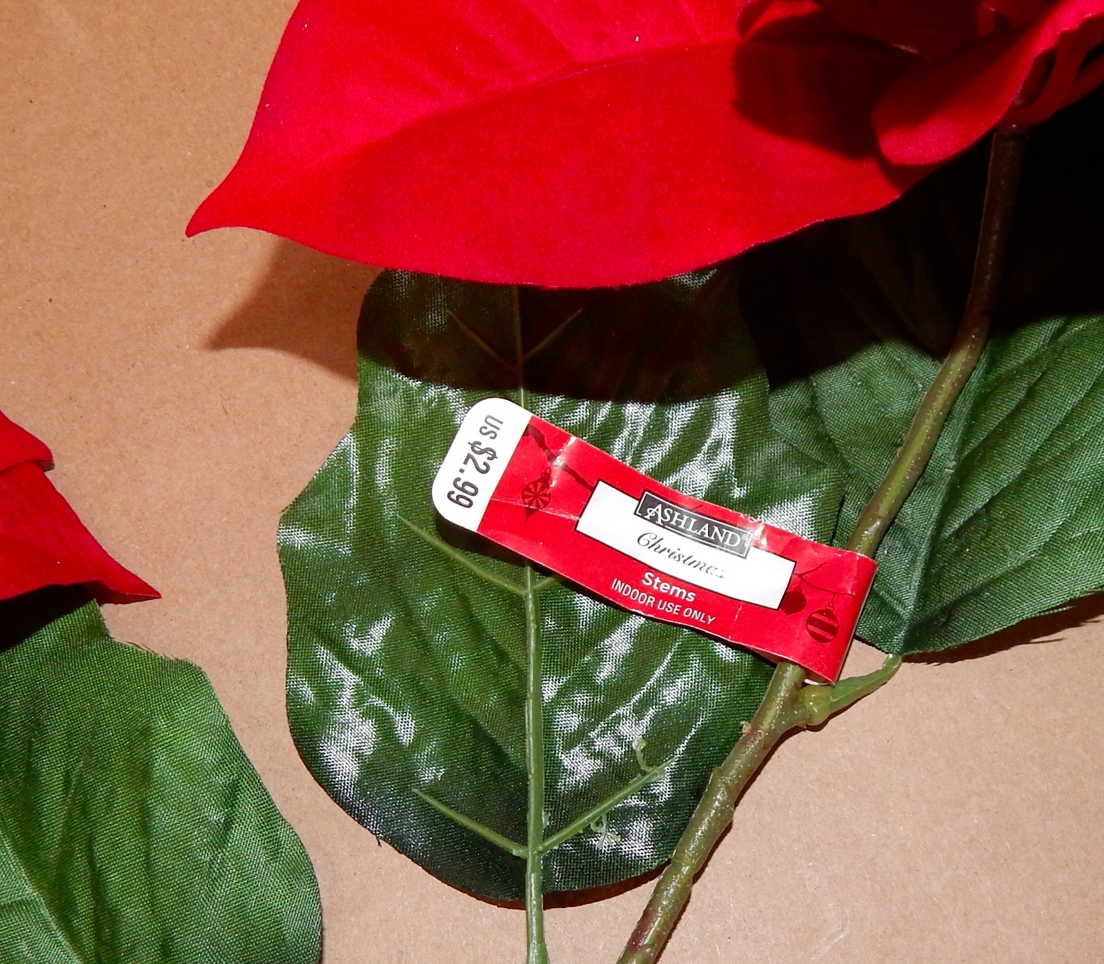 Ashland Fall Hollween & Christmas Decor Stems Red Velvet Flowers 3ea 27″x 8″ 73B