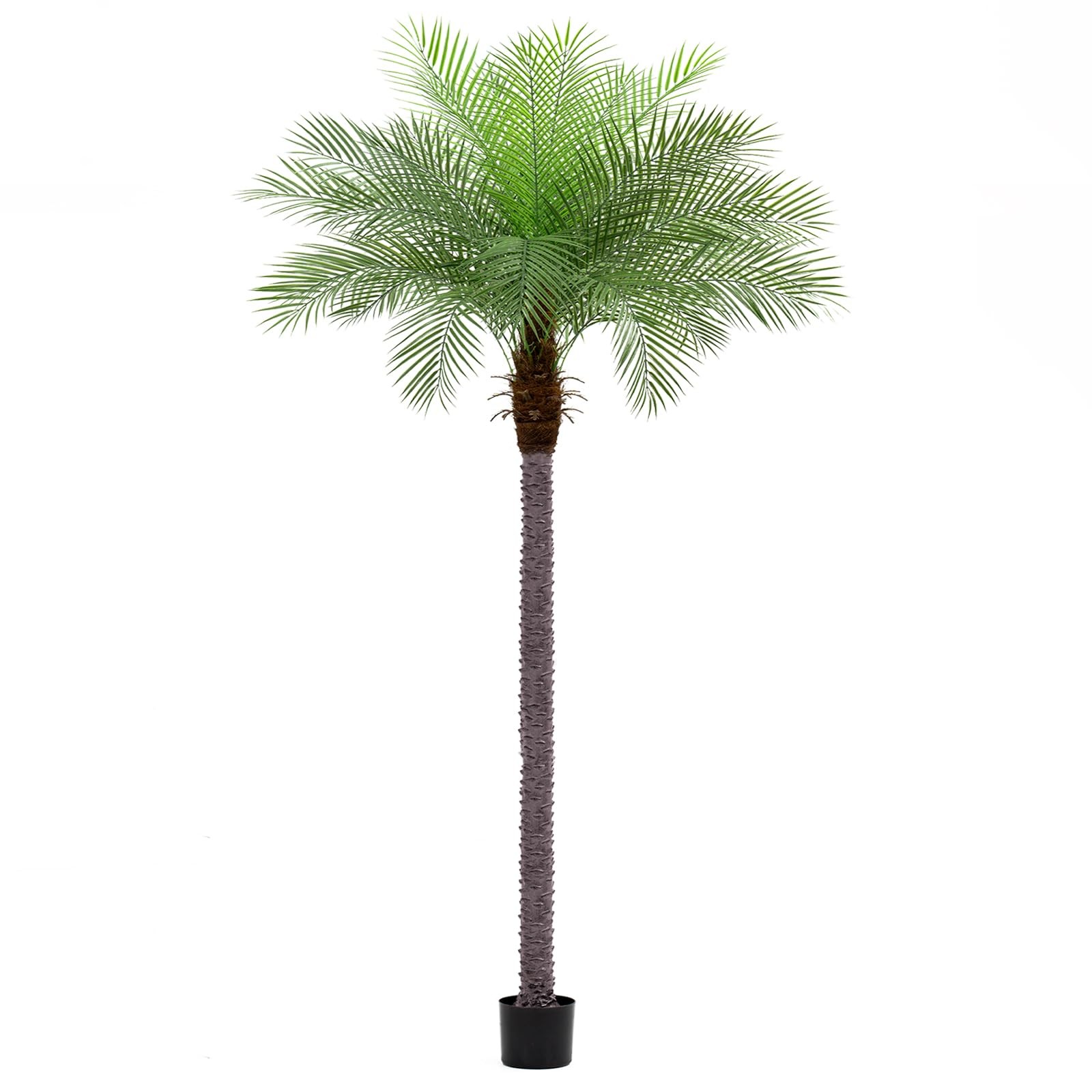 8ft Artificial Phoenix Palm Tree, Faux Coconut Silk Tropical Fake Palm Plant …