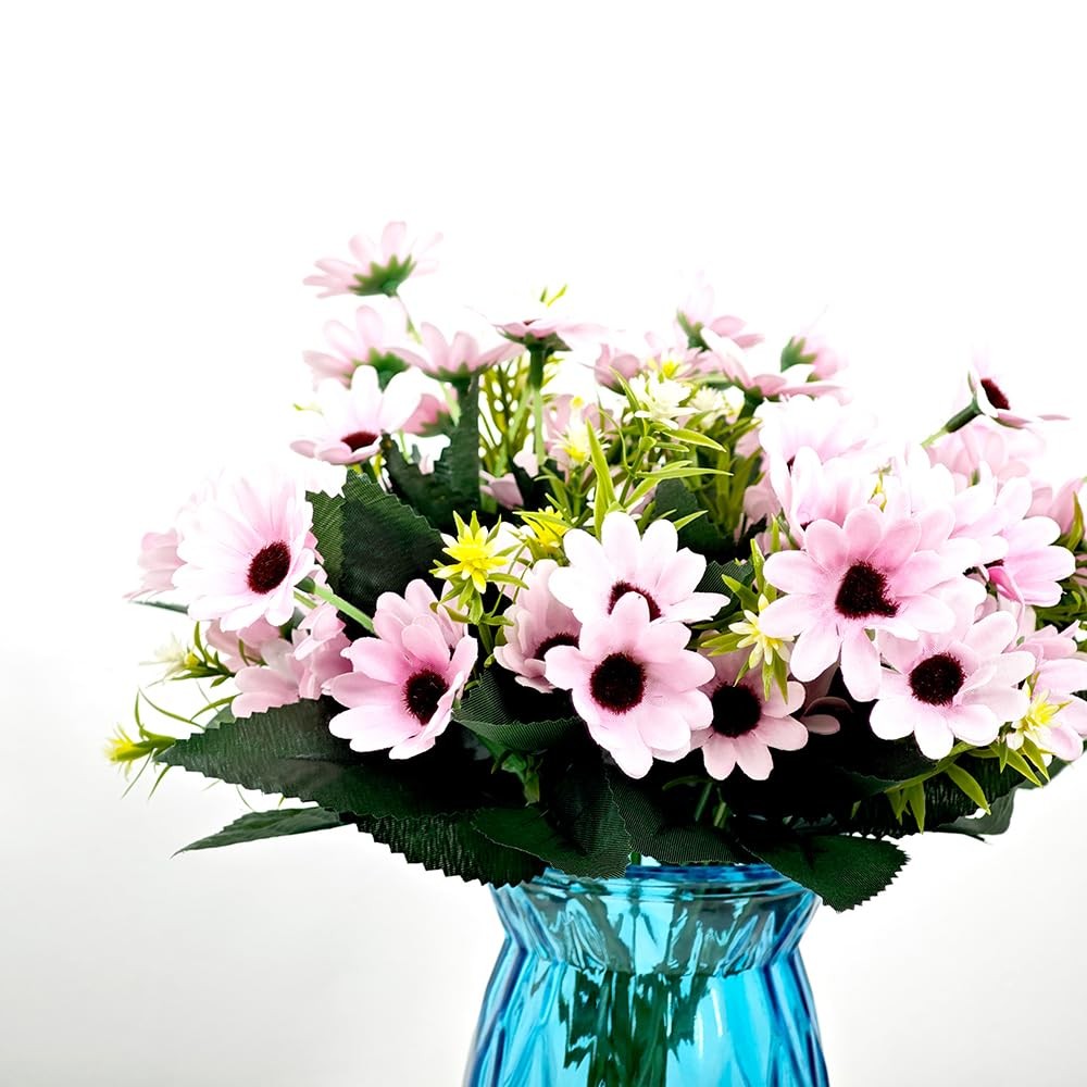 5PCS Rose Red Real Touch Artificial Daisy Flowers Fake Bouquet for Home Office
